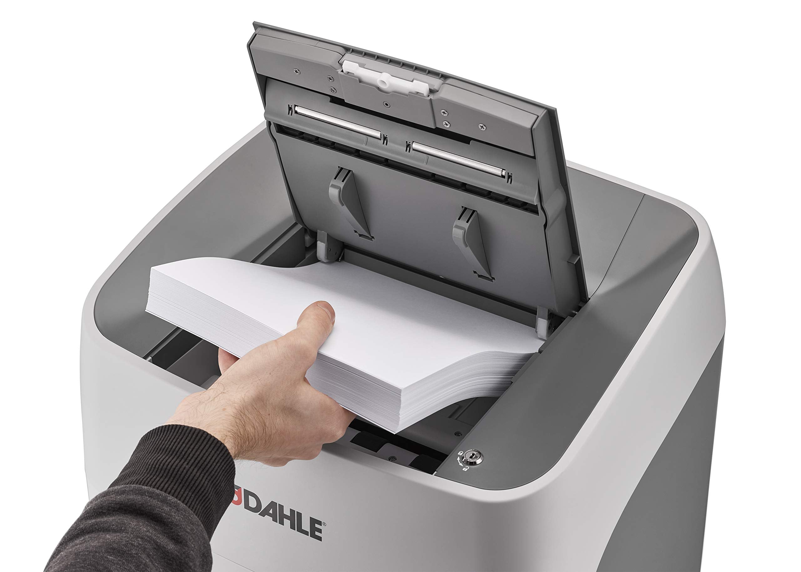 Dahle ShredMATIC 300 Auto-Feed Paper Shredder (300 Sheets, Oil-Free, Jam Protection, Cross-Cut, Safety-Lock, for Home and Office) Grey, 64.2 x 43.2 x 35.5cm
