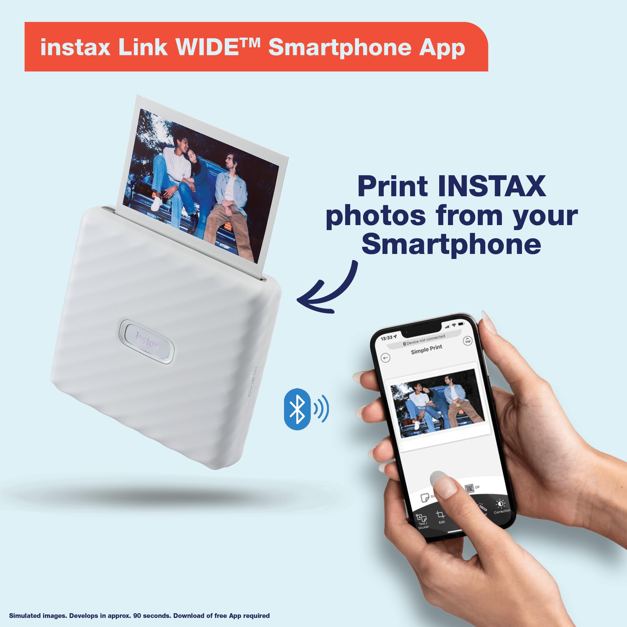 Fujifilm Instax Link Wide Printer - Mocha Gray