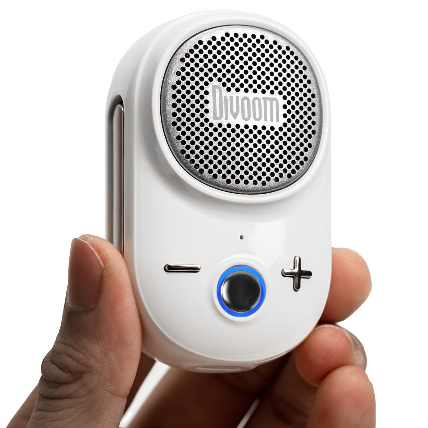 Divoom Itour-S Portable Mini Wireless Bluetooth Speaker, Big Audio and Punchy Bass,Clip-On Design, IP67 Waterproof and Dustproof,10 Hours Playtime,Speaker for Home Travel Office and Outdoors (White)
