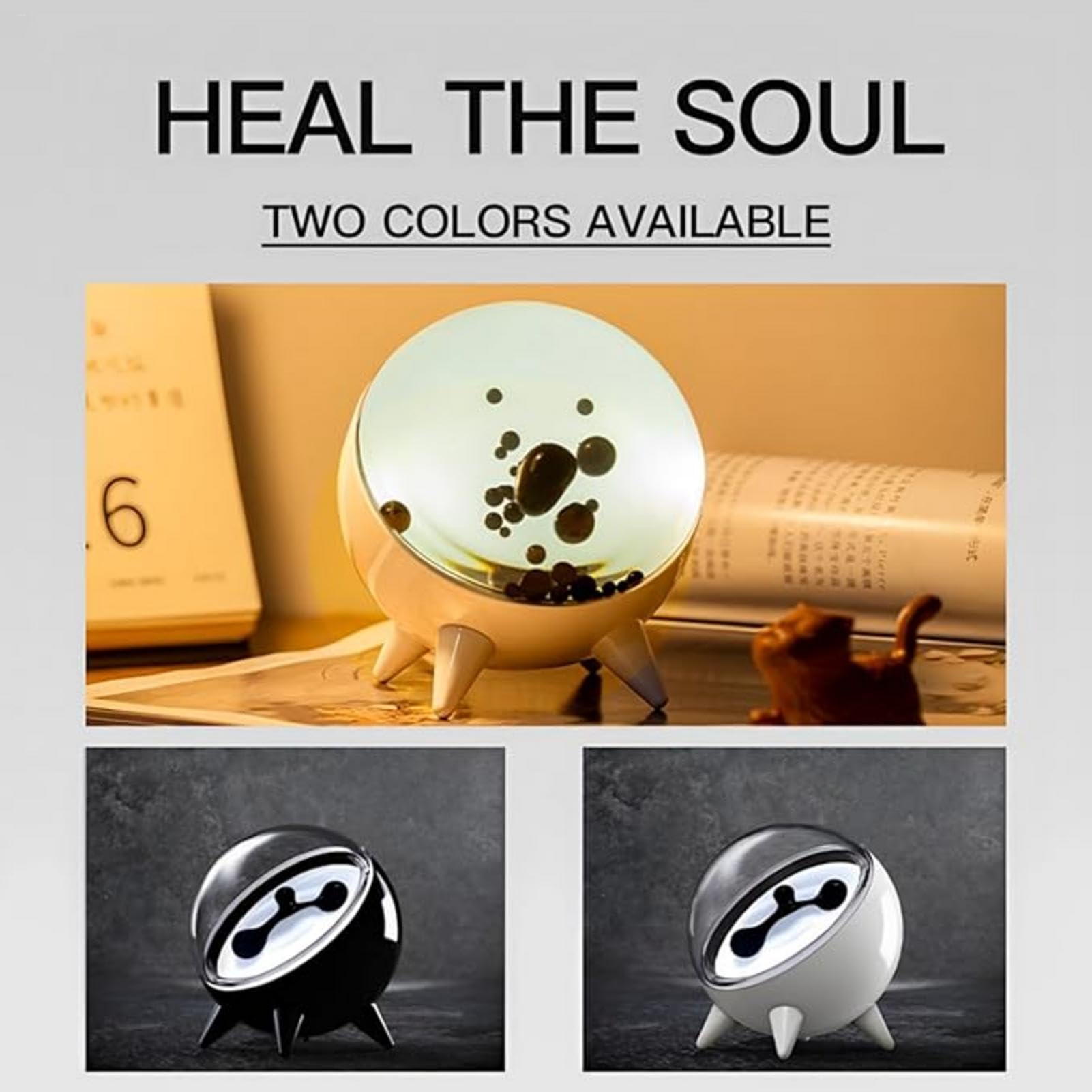 Twoily Dancing Ferrofluid Speaker with Music Rhythm, Theremin, Magnetic Liquid Display Lamp, Magnetic Liquid Toy, Gifts for Festivals and Birthdays