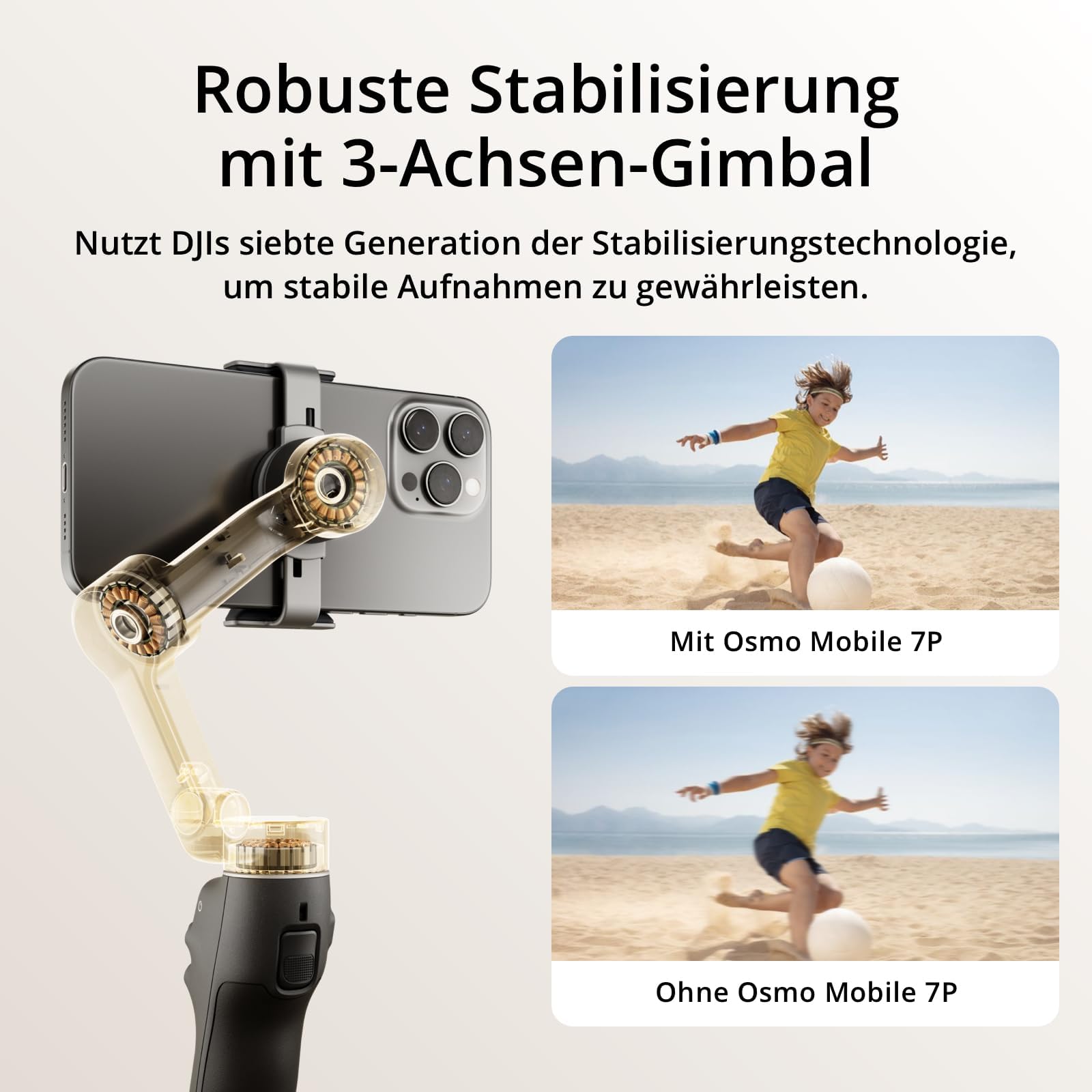 DJI Osmo Mobile 7 Pro Gimbal Stabilizer for iPhone, Android, Native Tracking, Lighting, 3-Axis Smartphone Gimbal, Quick Start, One-Click Editing, Built-in Extension Rod and Tripod