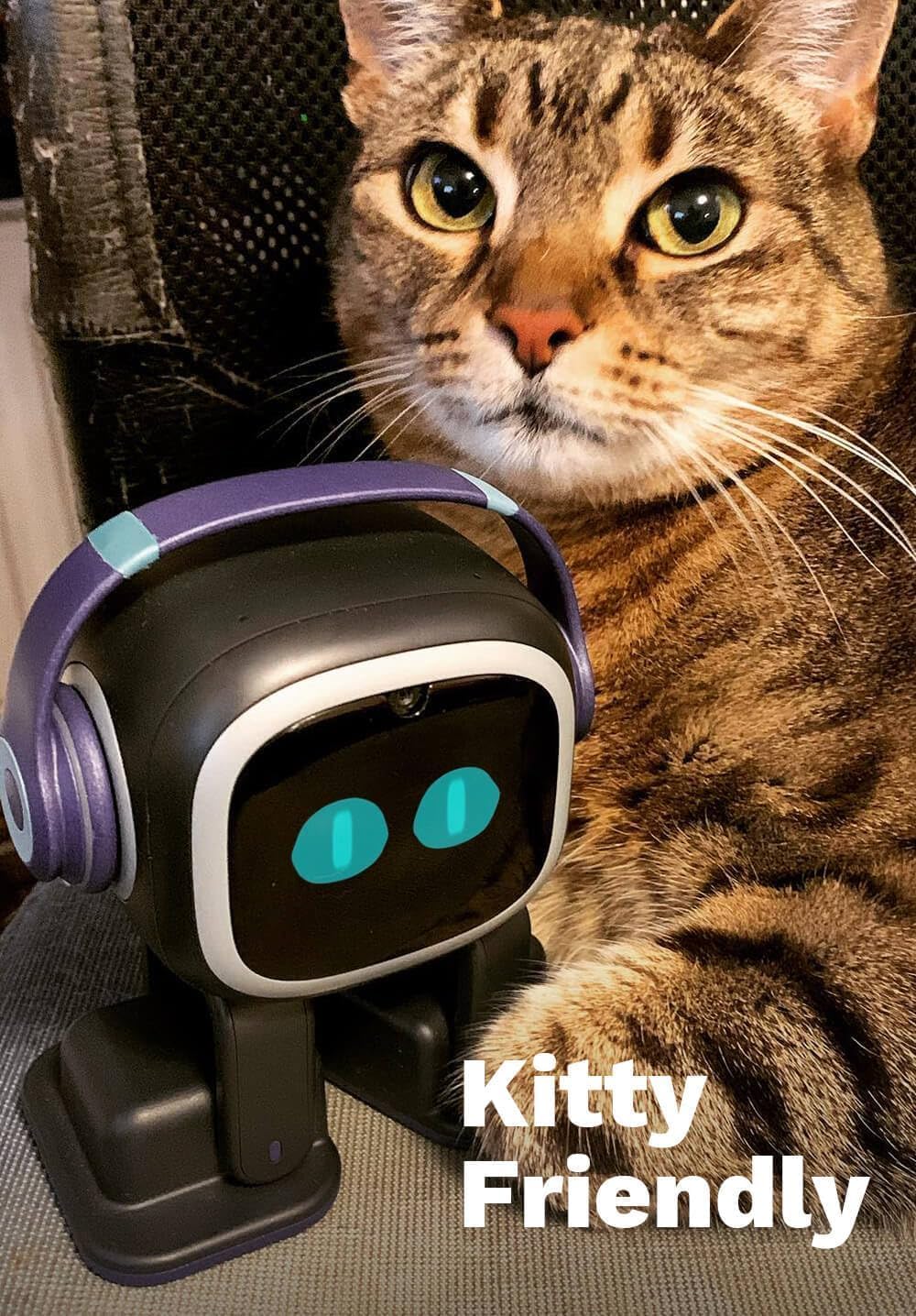 EMO Robot Desktop Pet Companion | AI-Powered Smart Robot with Voice Interaction, Smart Light & Wireless Charging Skateboard Base for Kids and Adults