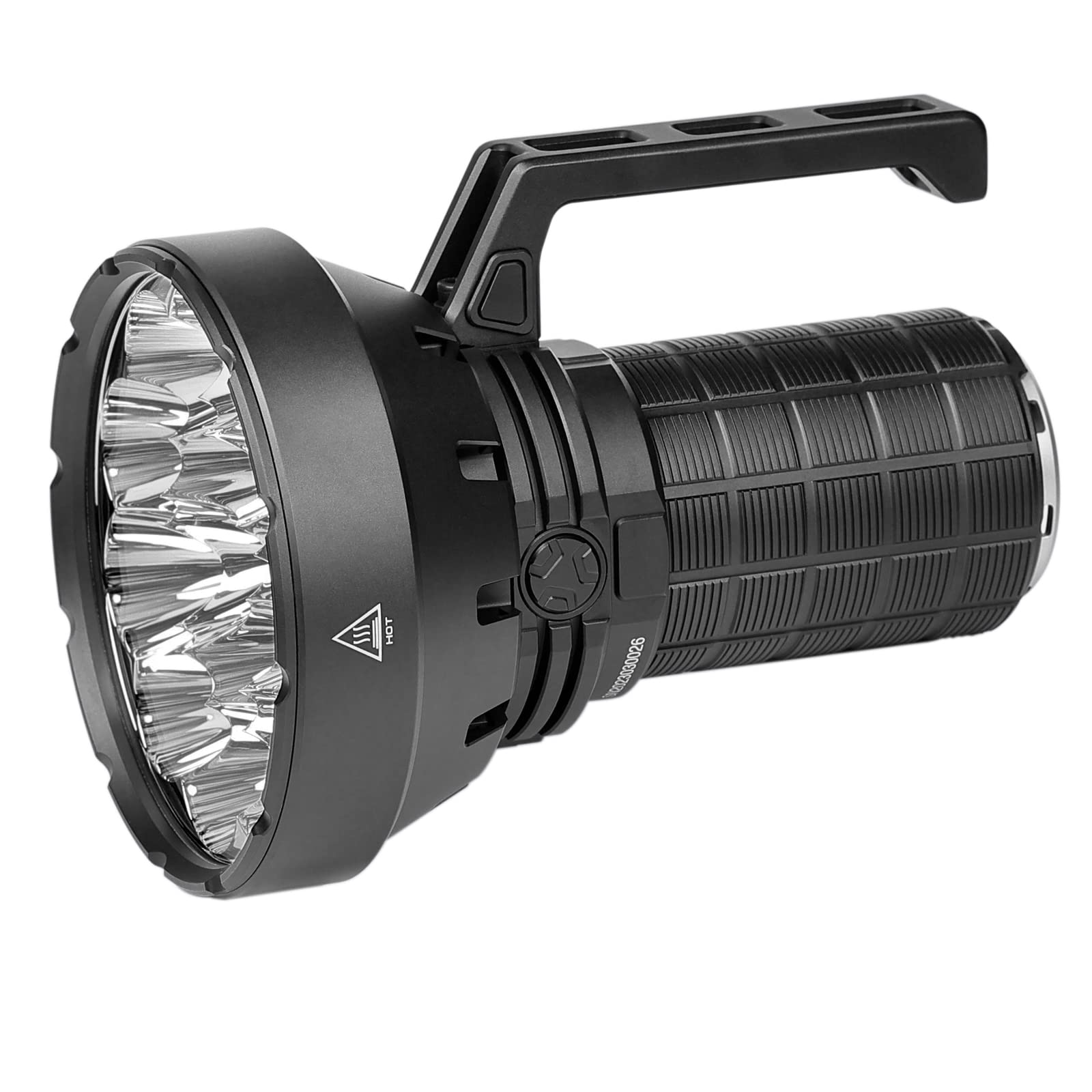 Imalent SR16 Powerful Rechargeable Compact Flashlight 55000 Lumens Long Range 1720m, 16 CREE XHP50.3 LEDs - Lightweight Handle Ideal for Fishing, Industrial, and Police