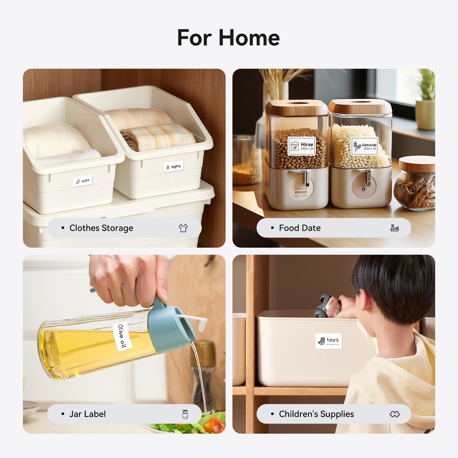 NIIMBOT B21 Label Maker, 2 Inch Portable Thermal Label Printer, Label Maker Machine with Tape, Compatible with Android, iOS & PC,Labeling for Home Storage Office and Small Business,Black