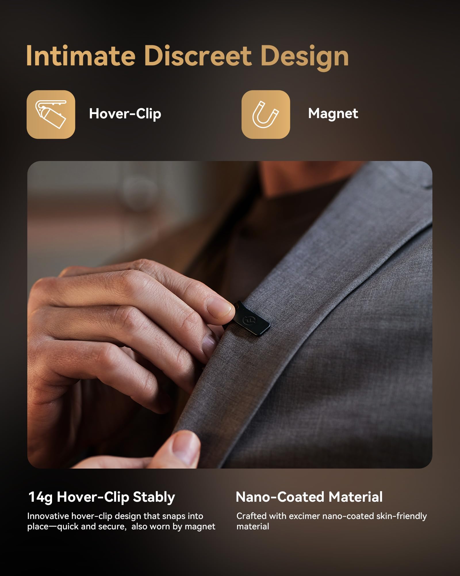 ميكروفون Hollyland Lark MAX 2 اللاسلكي لأجهزة iPhone وAndroid وكاميرات التصوير، ميكروفون لاسلكي لصناع الفيديو ومدوني الفيديو والبث المباشر والمقابلات، إلغاء الضوضاء (أسود، منفرد (1 TX + كاميرا RX))