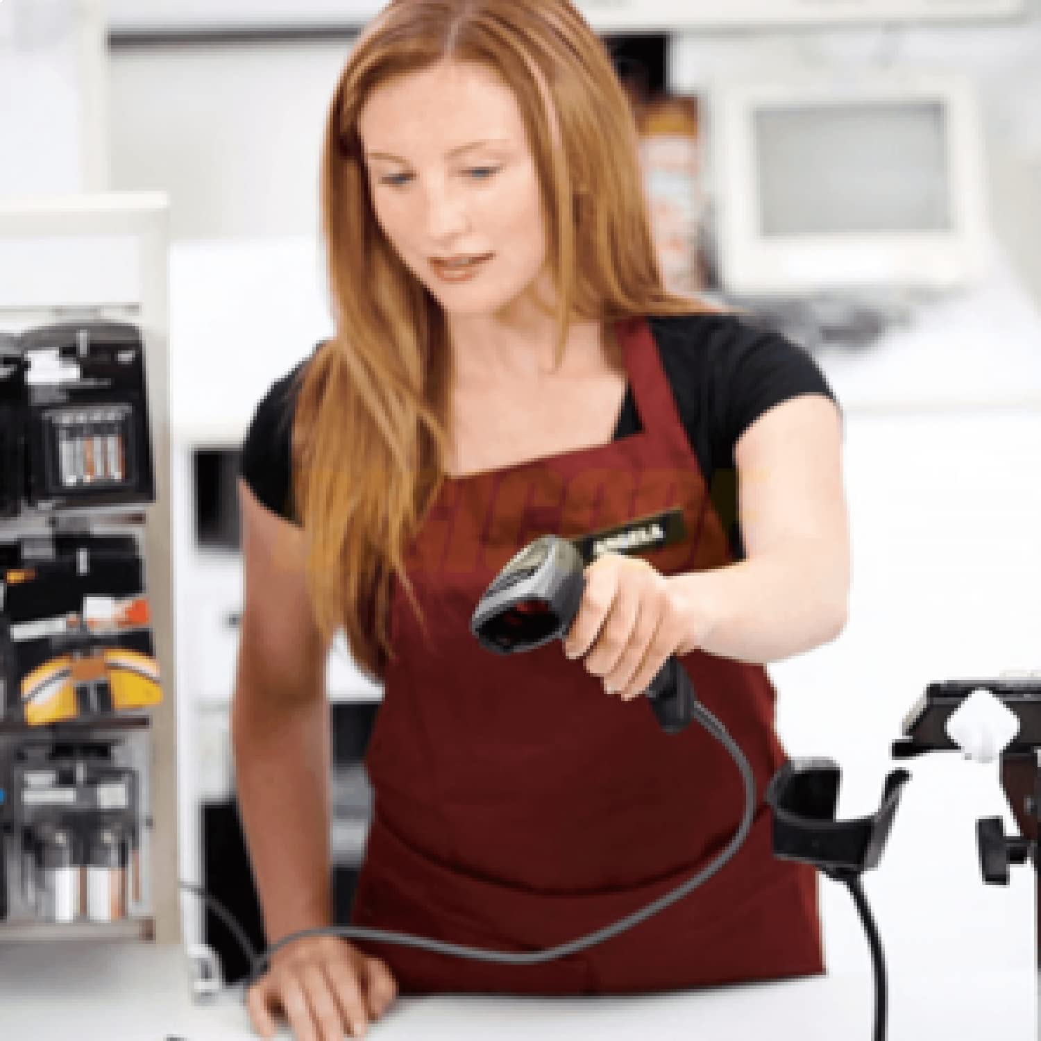 Zebra DS2208-USB Wired Barcode Scanner Kit with Stand, Shielded USB Cable, Black, Reliable, Durable, Best High-Quality Performance for Barcode Scanning in Grocery Retail Supports Windows/iOS/Android