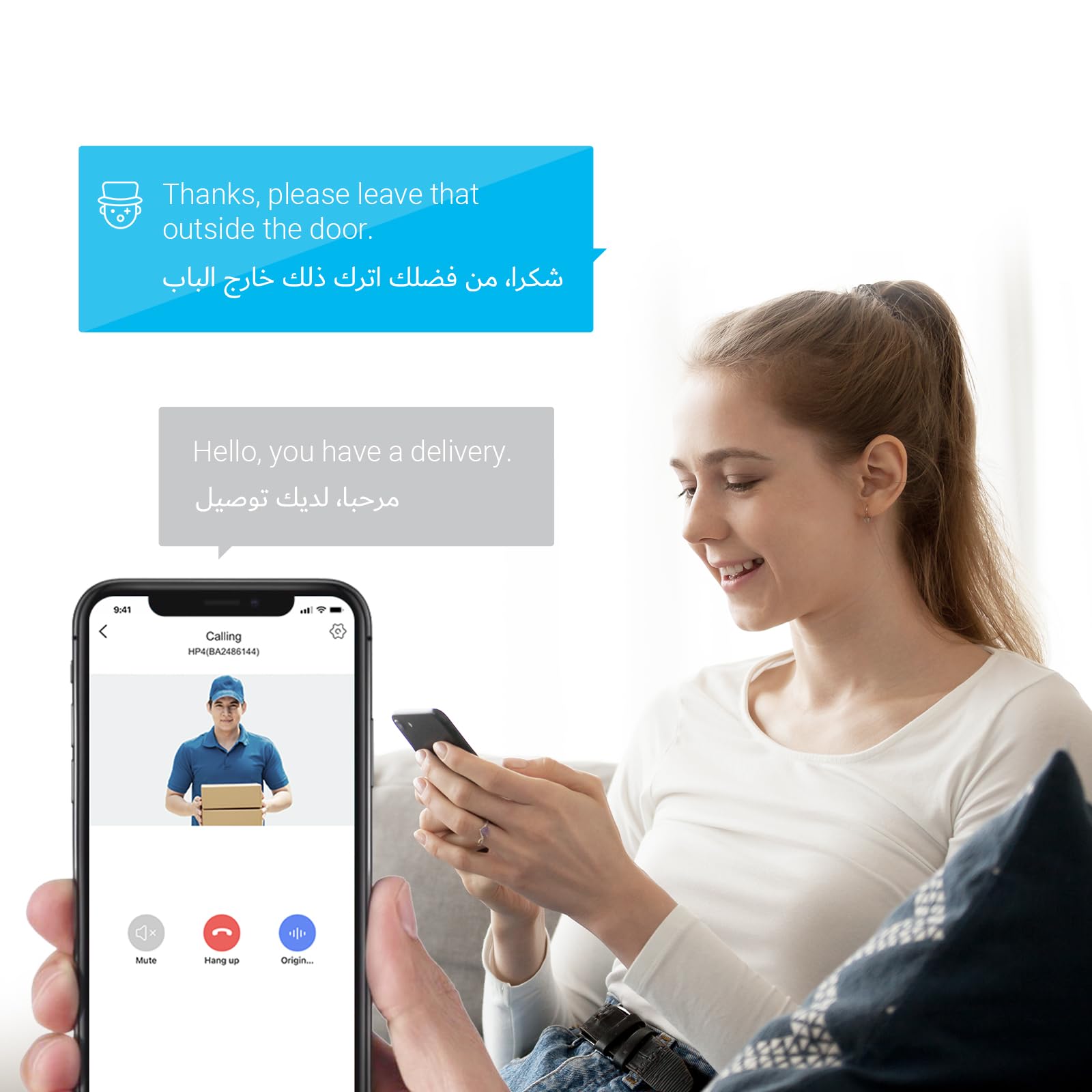 كاميرا عرض الباب بدون اسلاك HP4 من ايزفيز مع جرس باب مدمج، شاشة ملونة 1080p 4.3، بطارية قابلة لاعادة الشحن، تحدث ثنائي الاتجاه، رؤية ليلية، تقنية فيديو H.265، رؤية واسعة للغاية، بطاقة مايكرو اس دي