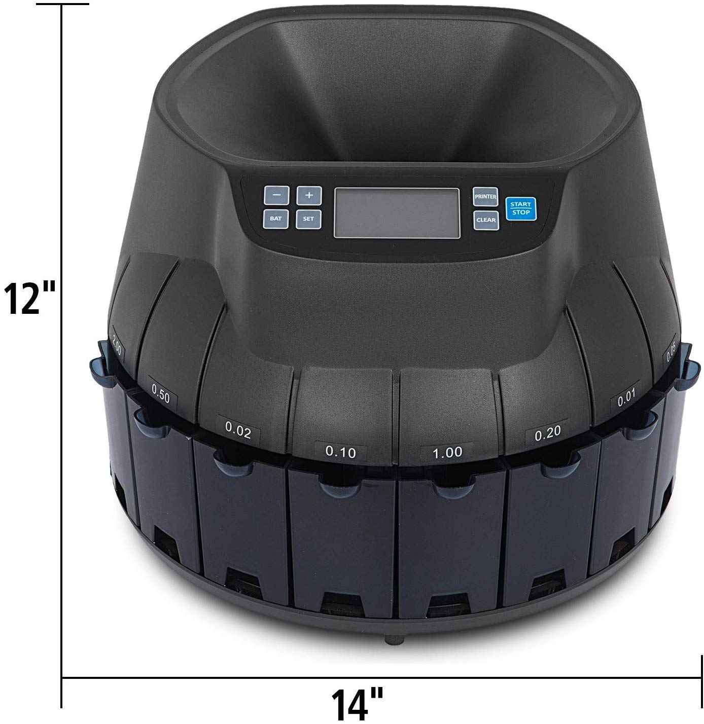JFZCBXD Automatic Electronic Coin Sorting Machine 45W, Coin Counting Machine 500-1000 Coins for School, Stores and Banks