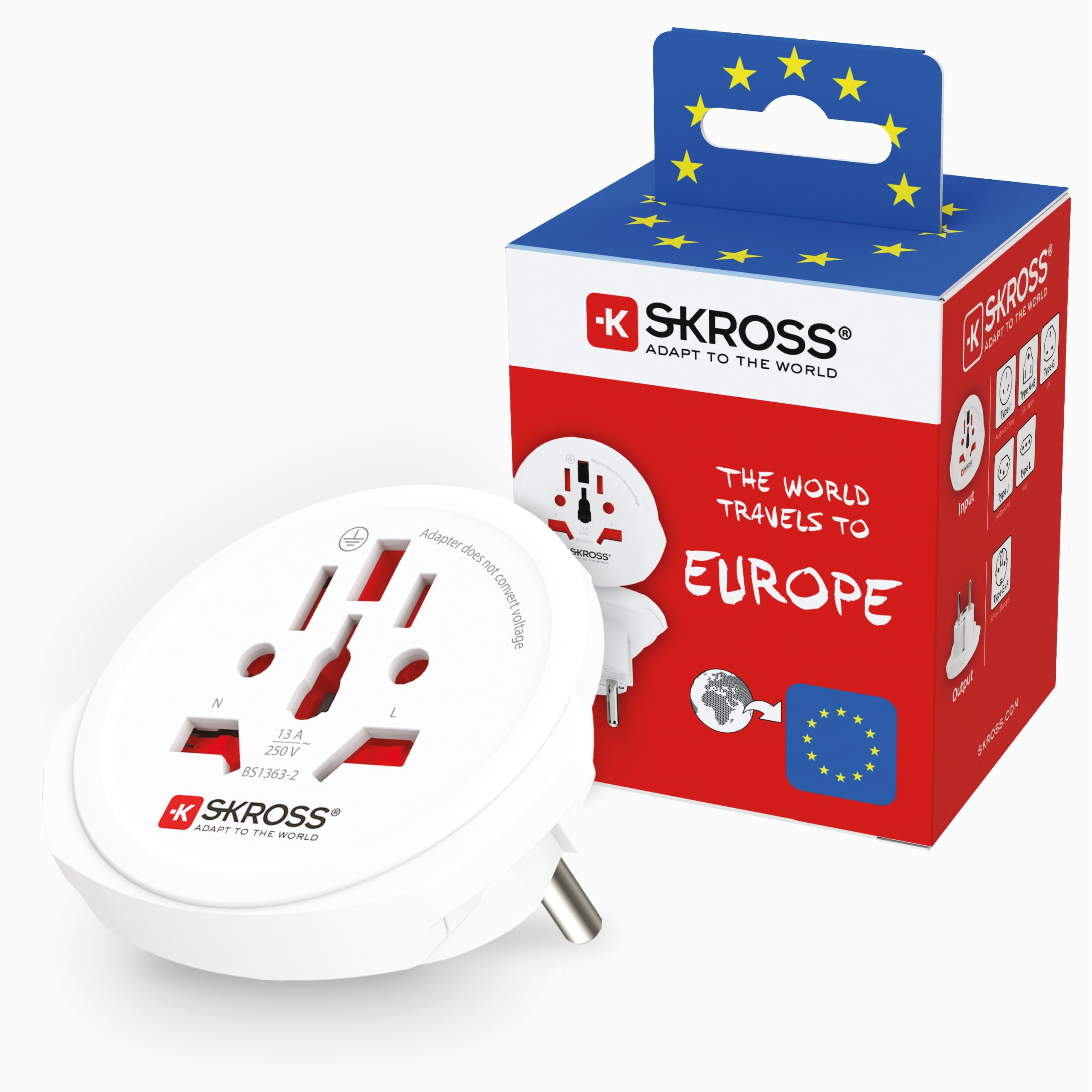 Skross 1500211-E World to Europe Single Adapter