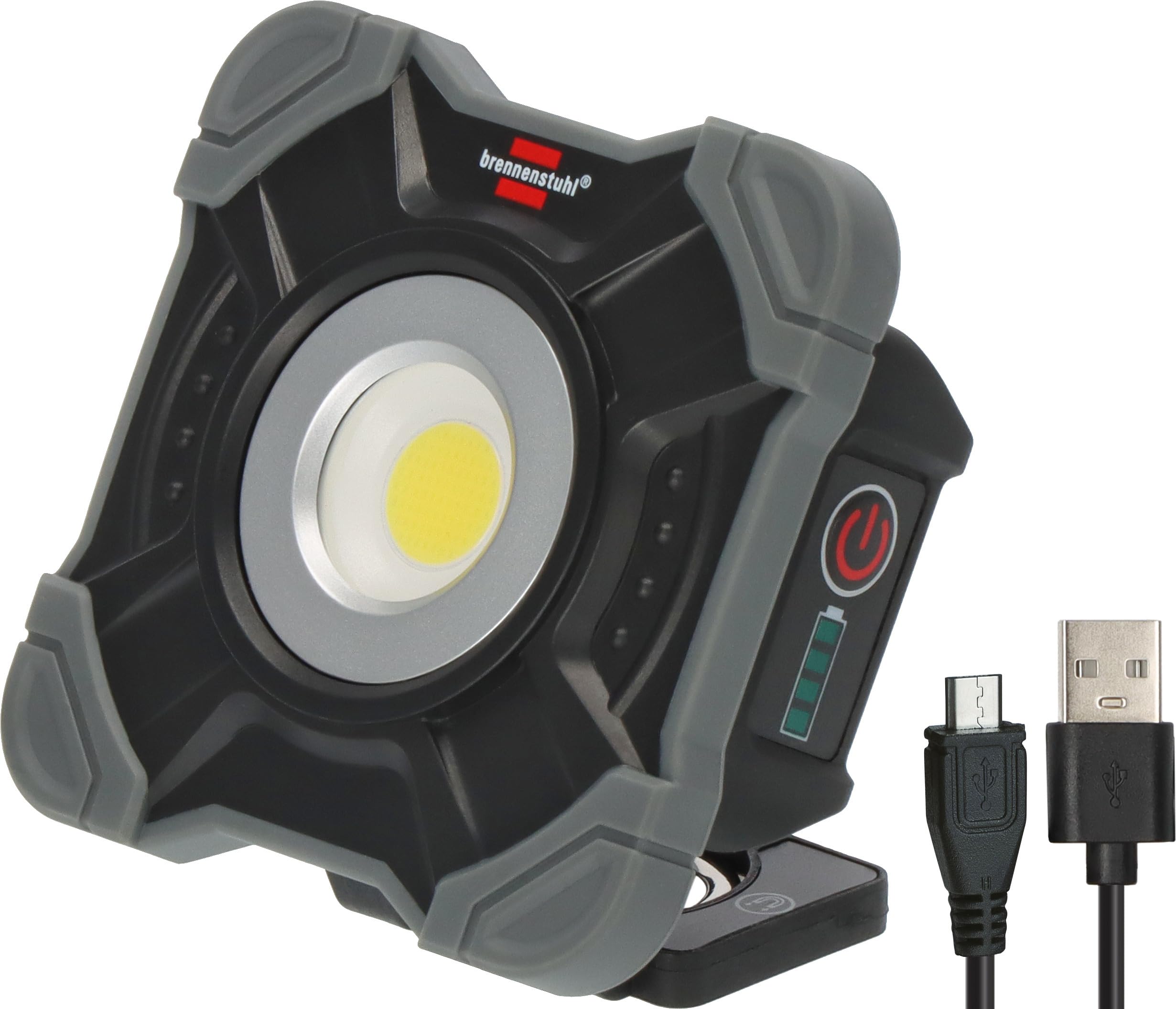 Brennenstuhl Rechargeable LED Work Light IP54 Water and Dust Resistant 1000mAh SH - Black/Grey, One Size
