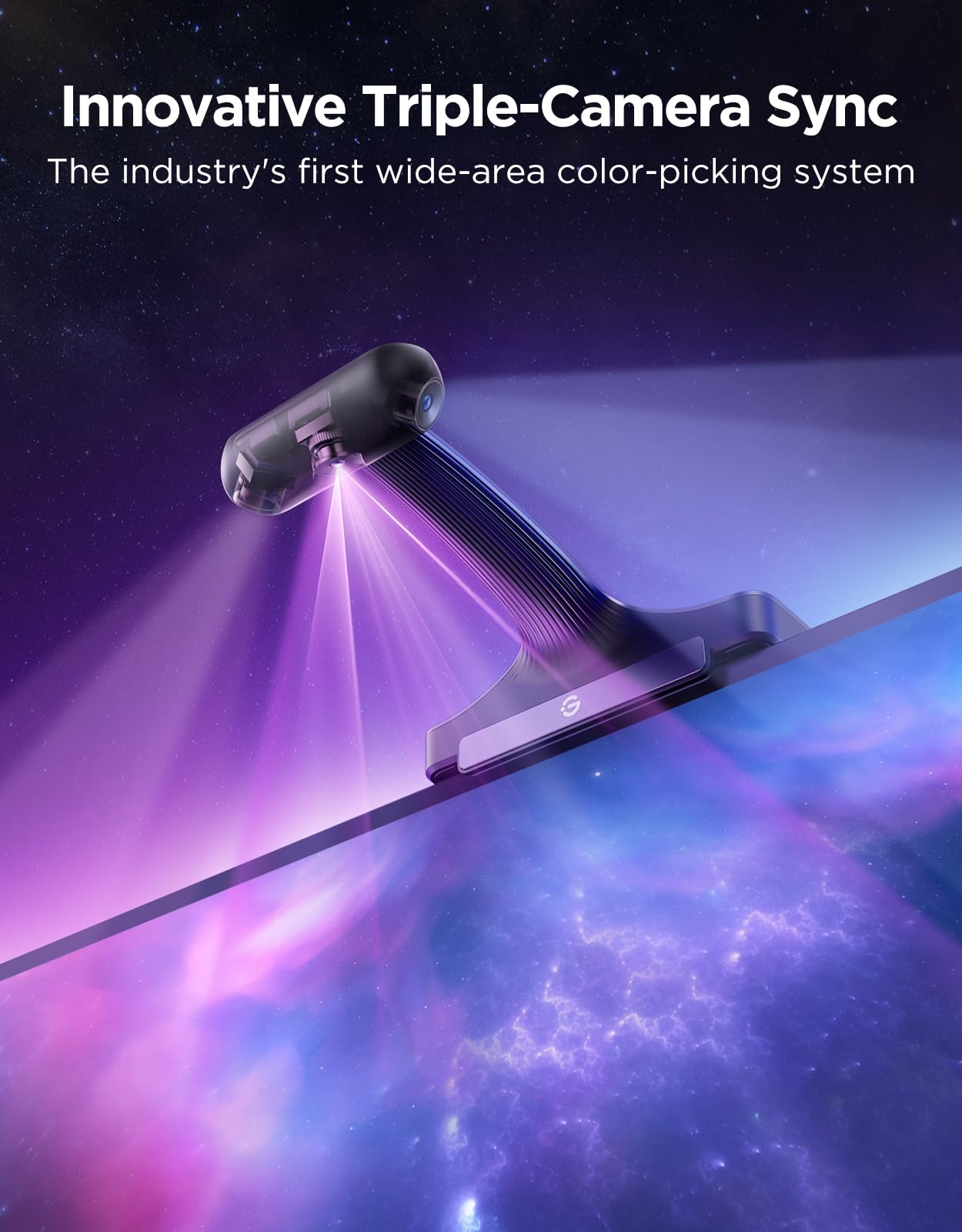 Govee TV Backlight 3 Pro with Triple HDR Camera 16.4ft 5-in-1 RGBWWIC Sync with 75-85 inch TVs, 75 LED/m, AI Filter Support, Smart App and Voice Control, DreamView Sync