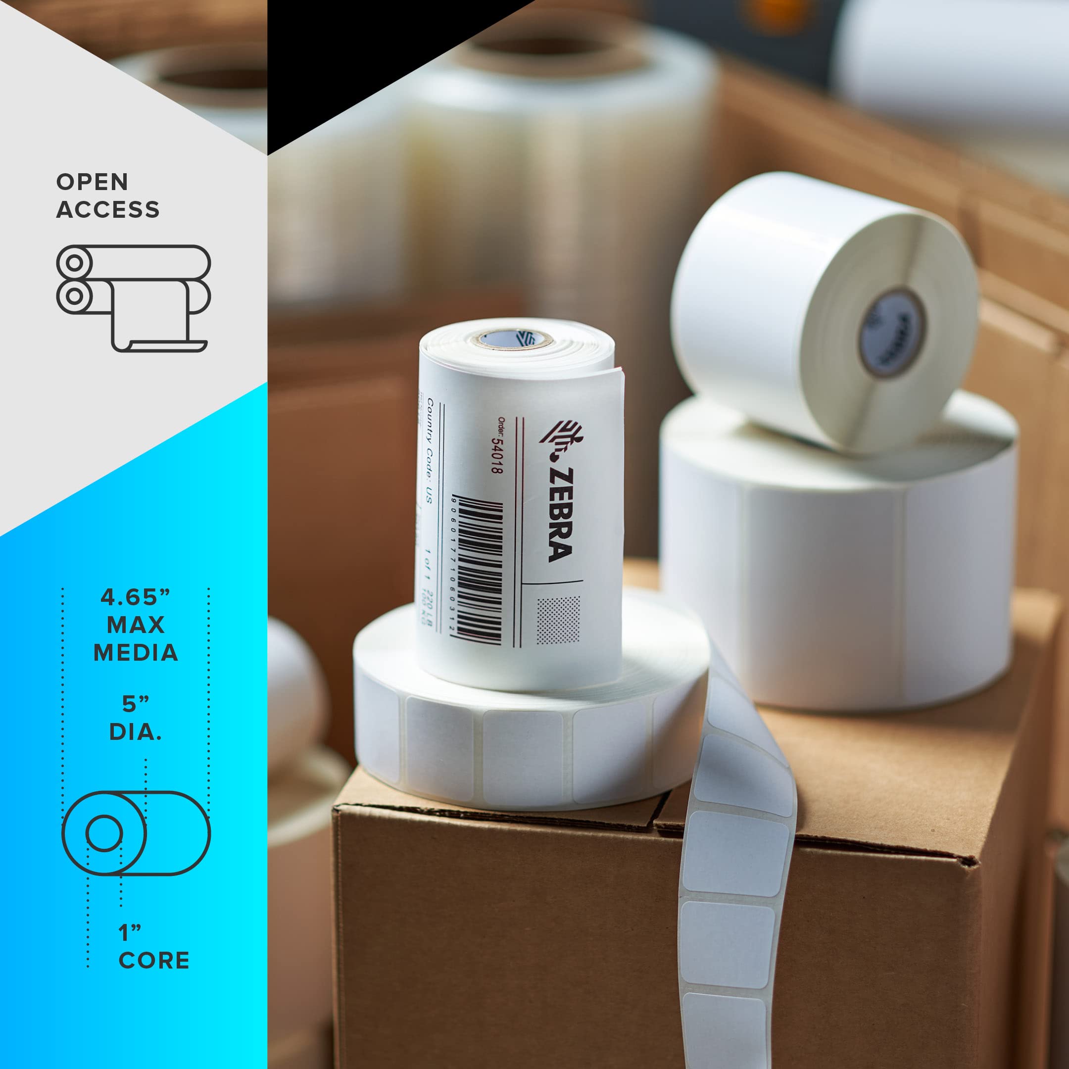 Zebra ZD621 Direct Thermal Desktop Printer - Thermal Printer with 300 DPI and 4 Inch Width - For Home and Office - with USB or Serial or Ethernet Connection