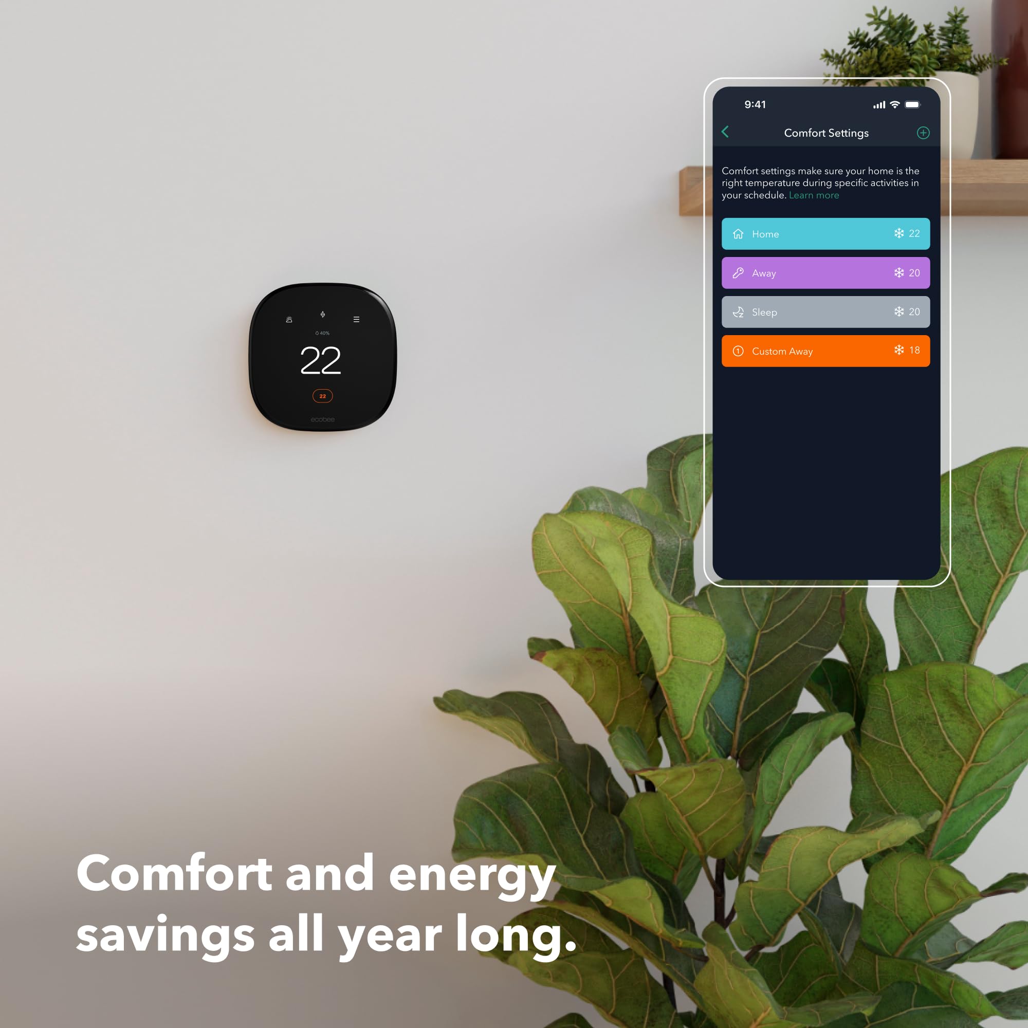 ecobee New 2022! Smart Thermostat Enhanced Compatible with Alexa and Apple Home Kit