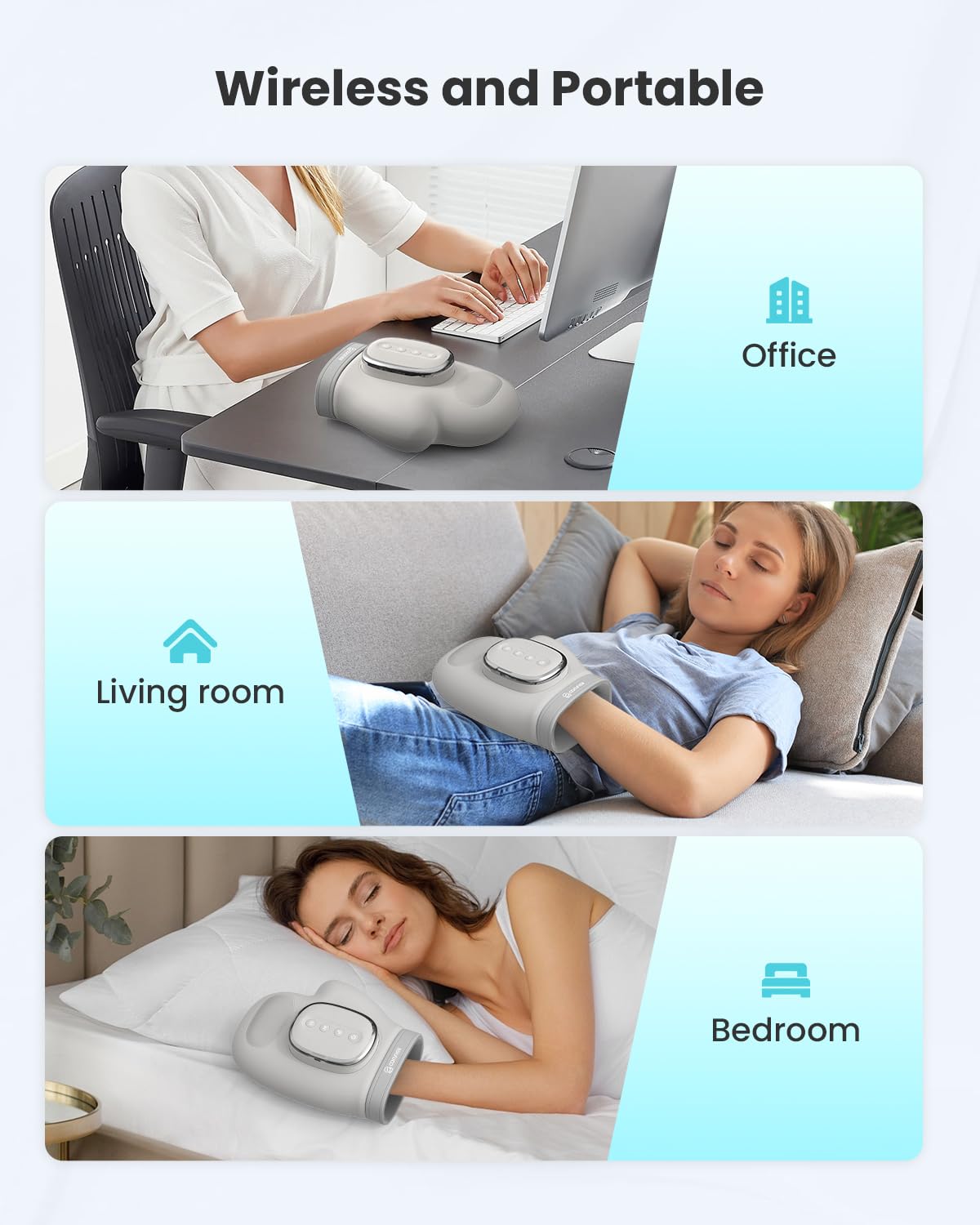 Comfier Wireless Hand Massager for Arthritis and Carpal Tunnel, 2025 Updated Hand Massager with Heat and Compression, Wrist Massager, Larger Electric Massage, Gifts for Men and Women