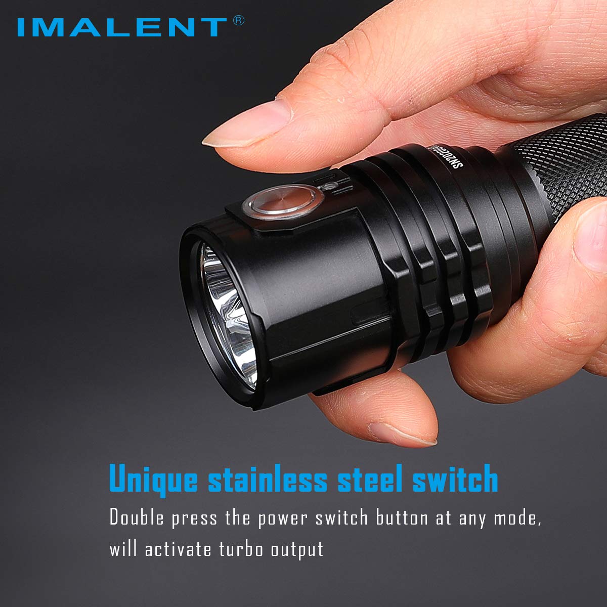 ايمالينت مصباح يدوي MS03 EDC 13000 لومن، مصباح كري XHP70.2 LED تكتيكي محمول باليد للمشي لمسافات طويلة والتخييم