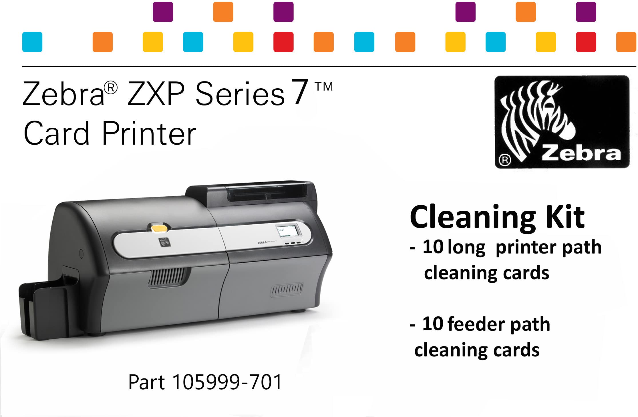 Card Imaging Zebra Cleaning Kit 105999-701 for ZXP Series 7