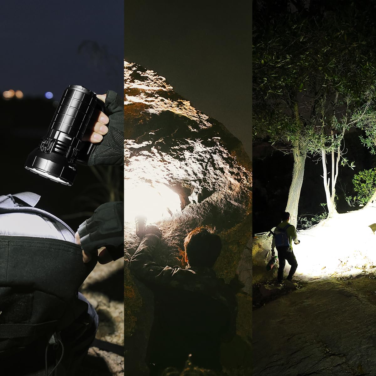 IMALENT MS12 Mini Tactical Flashlight 65.000 Lumens Rechargeable, Super Bright Torch with 12 XHP 70.2 LEDs, Long Beam Distance 1036 Meters, Built-in Cooling fans for Adventure, Camping, Climbing