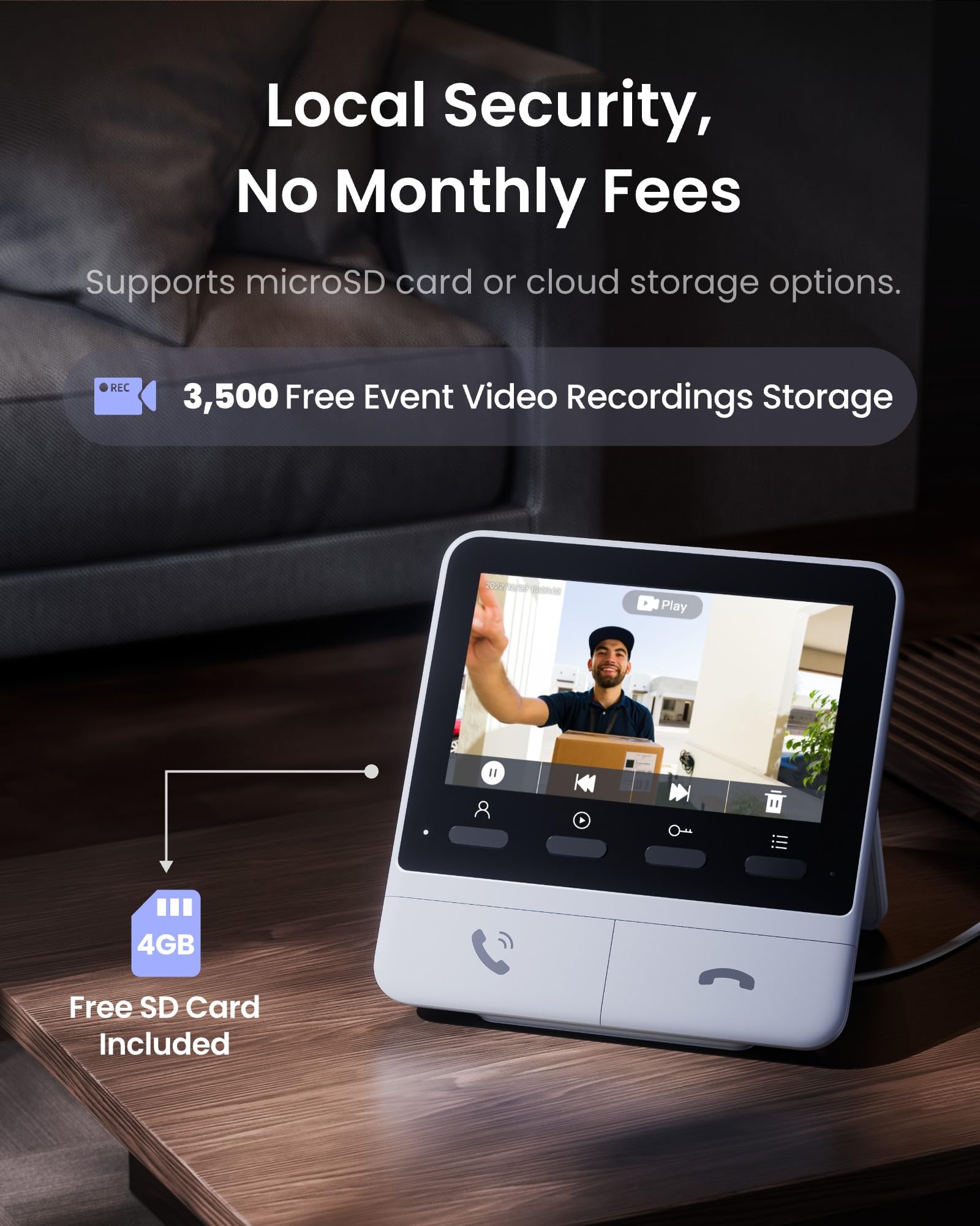SwitchBot Video Doorbell Camera, No Subscription, Includes Display, Dual Power Options, Head-to-Toe View, 2K Video, Two-Way Audio, Motion Detection, Wireless Intercom System, Compatible with Alexa and Google Home