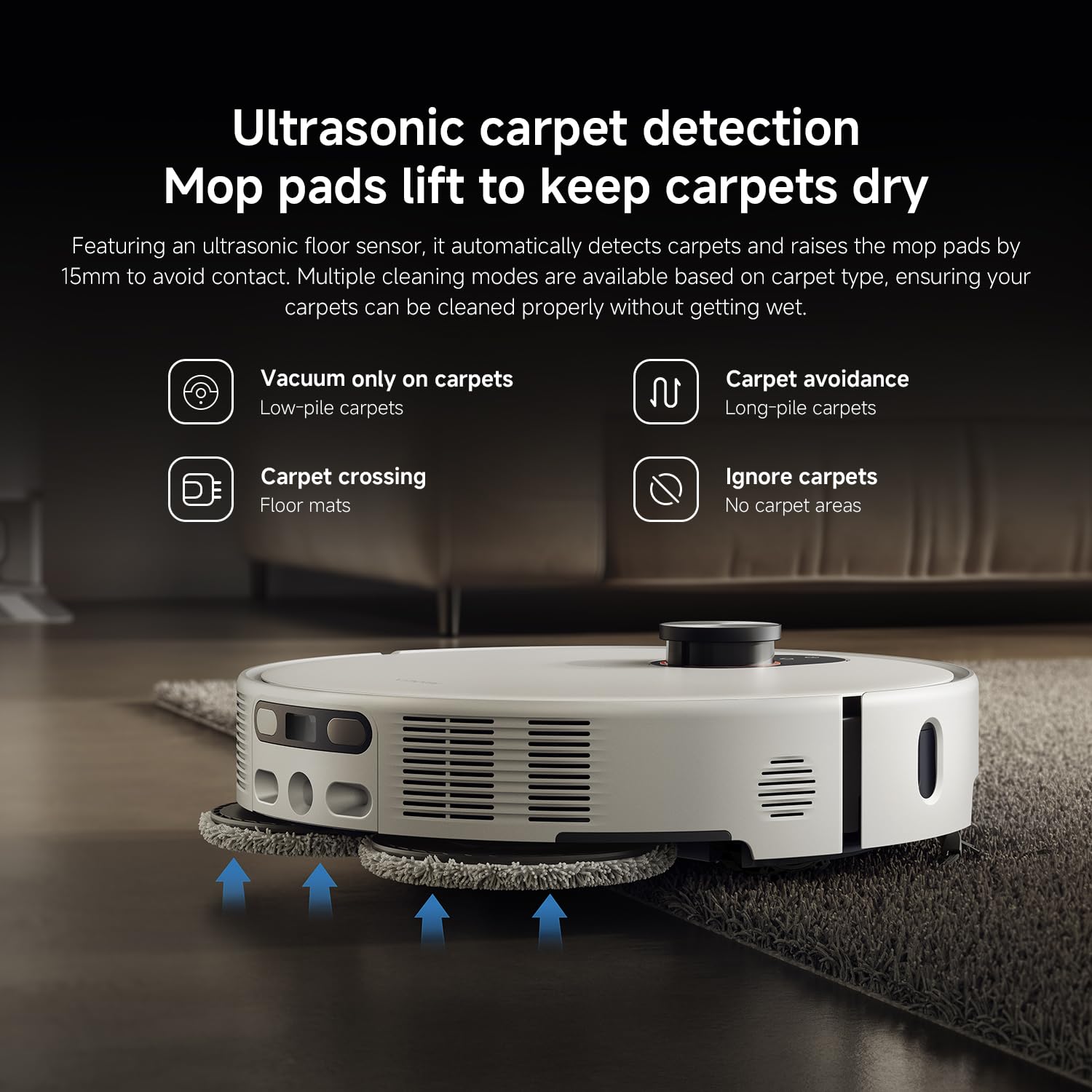XIAOMI Robot Vacuum 5 Pro Robot Vacuum Cleaner with Mop Function, 20,000 Pa, Extendable Mop & Side Brush, Self-Cleaning All-in-One Base Station, AI Navigation, App & Voice Control