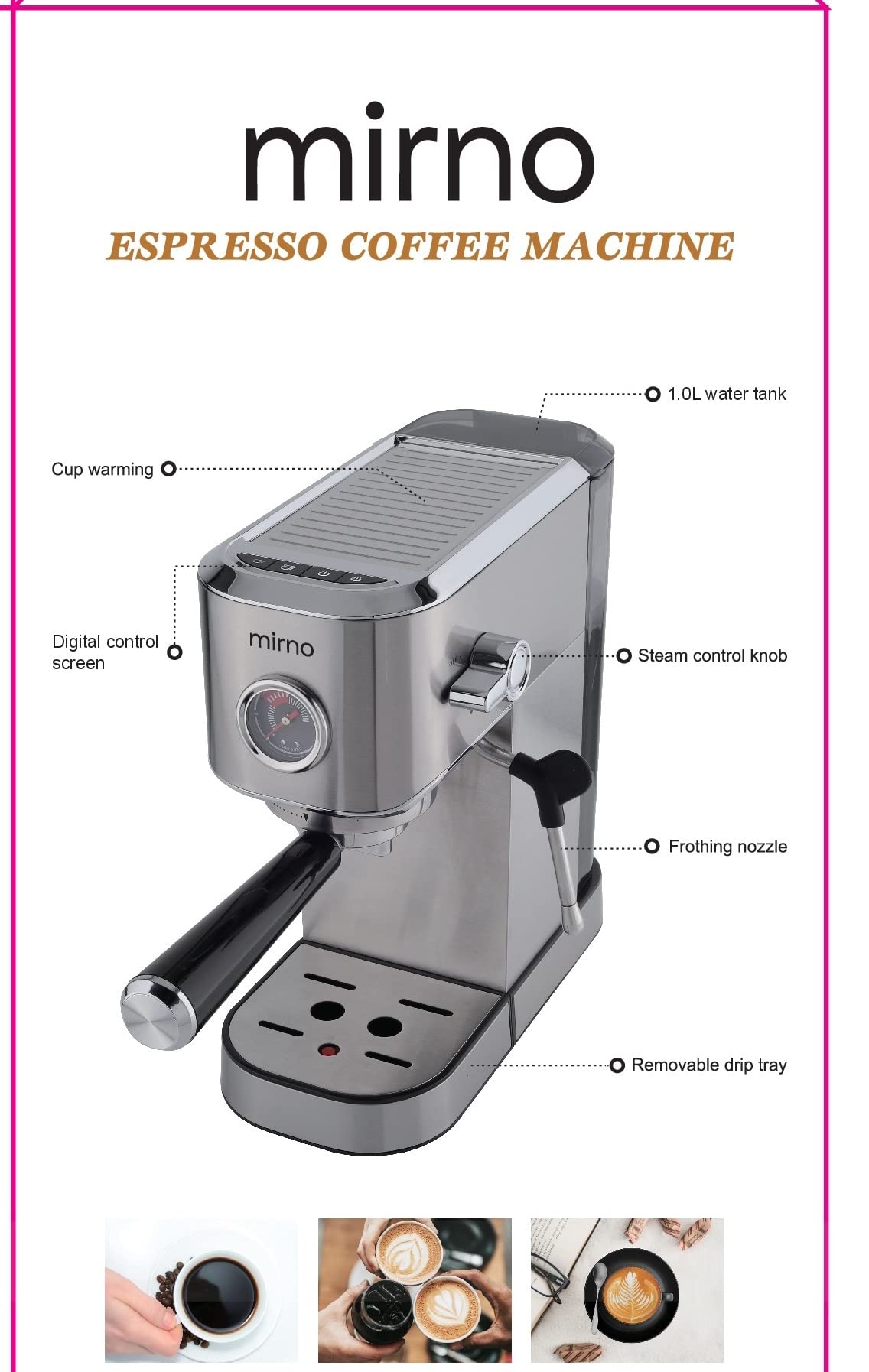 Mirnuo 20 Bar Espresso Coffee Machine