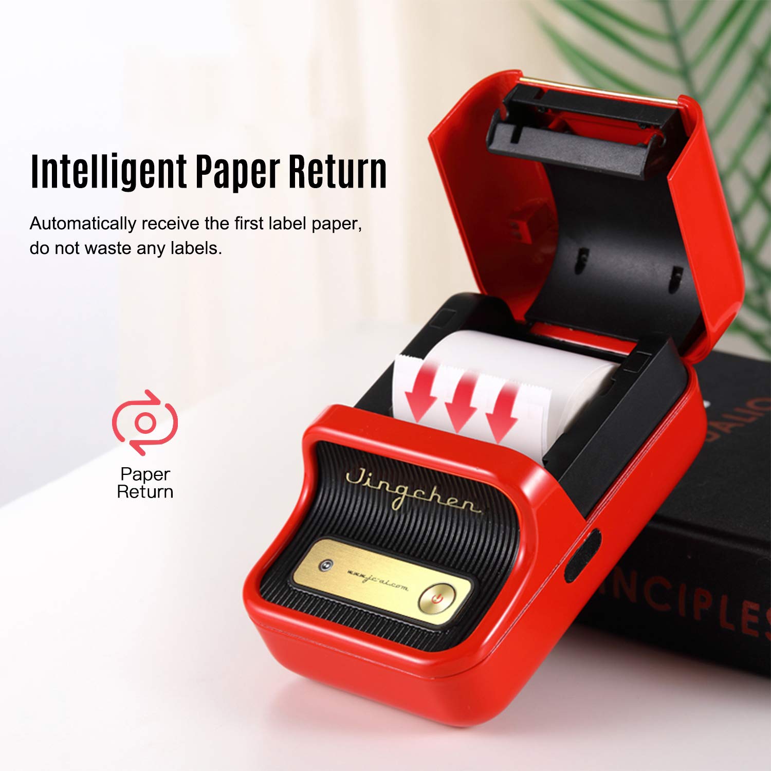 Portable Wireless Bluetooth Thermal Label Printer from Elisashop, Label Printer with RFID Recognition Feature, Great for Supermarket, Clothing, Jewelry, Retail Store and Home
