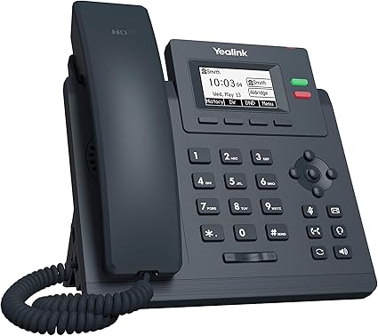 Yealink T31G IP Phone, 2 VoIP Accounts. 2.3-Inch Graphical Display. Dual-Port Gigabit Ethernet, 802.3af PoE, Power Adapter Not Included (SIP-T31G)