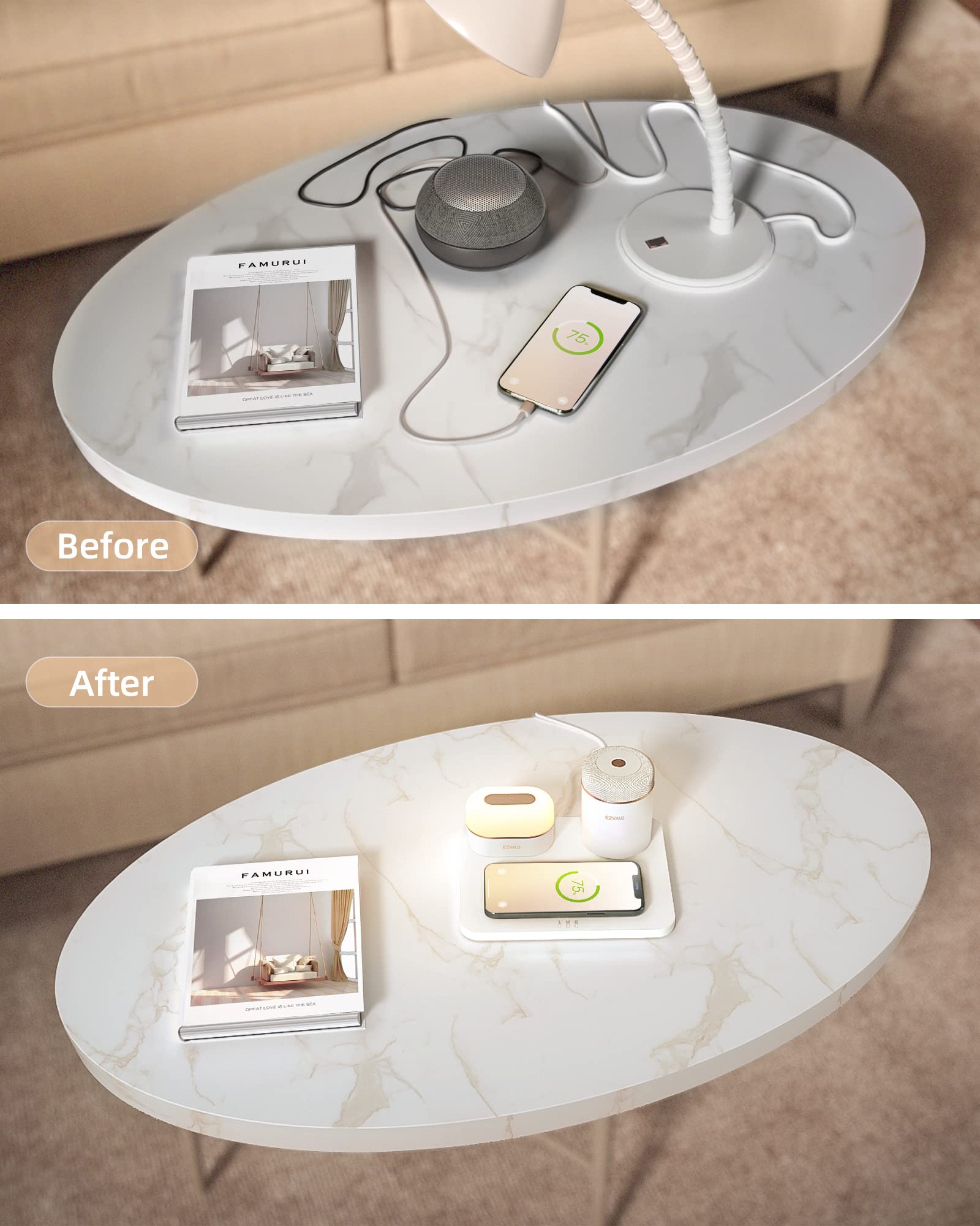 EZVALO Birthday Gifts for Women, Relaxing Gift Box for Women with Wireless Phone Charger, LED Night Light, Portable Speaker