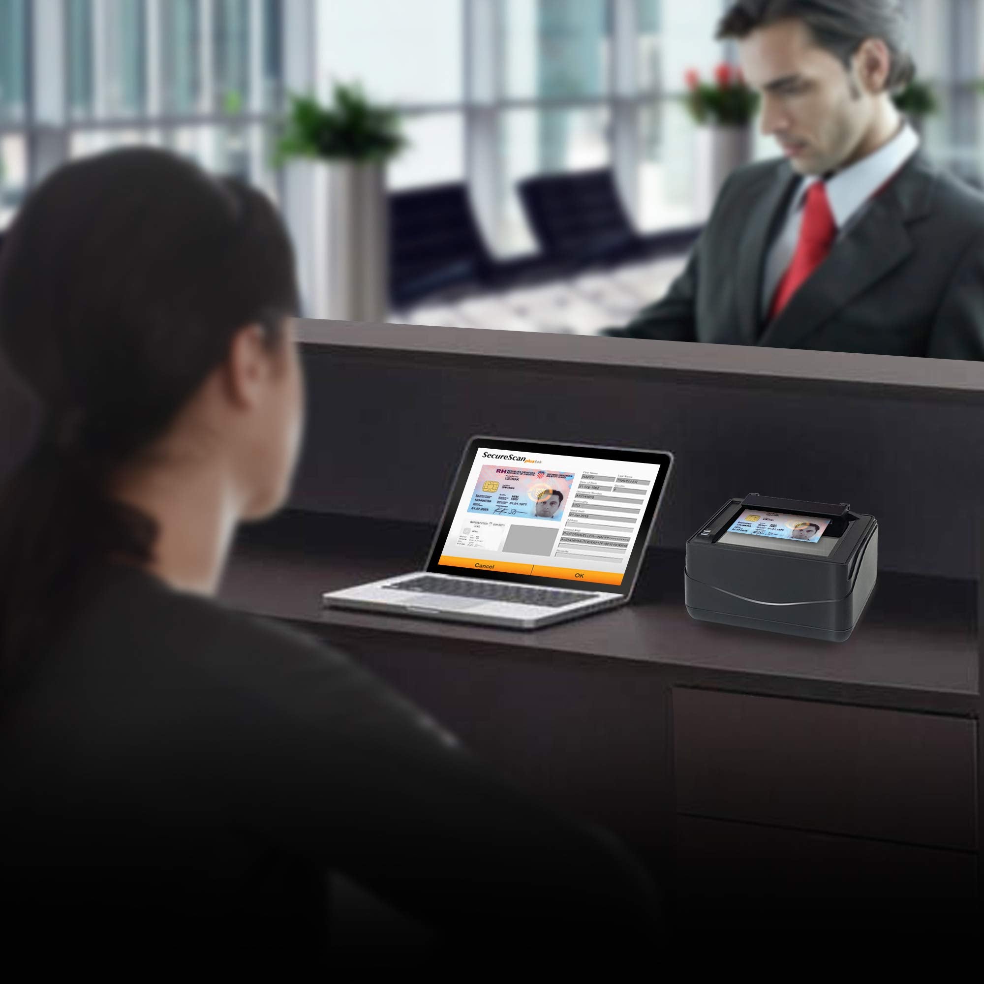 Plustek X Mini Passport Scanner, Compatible with ICAO Doc 9303 Standard with Fast Recognition Speed Scanner Reader