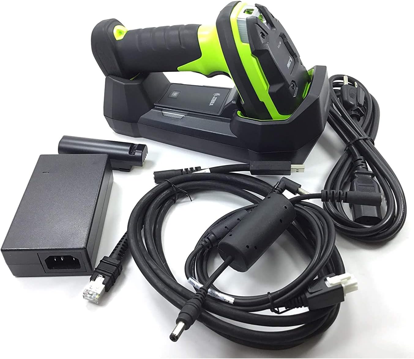 Zebra DS3678-SR Ultra-Rugged Industrial Grade Cordless Barcode Scanner Includes Cradle - Bluetooth, Serial, USB Connectivity - Handheld Standard Range 1D/2D Linear Imager Kit - JTTANDS