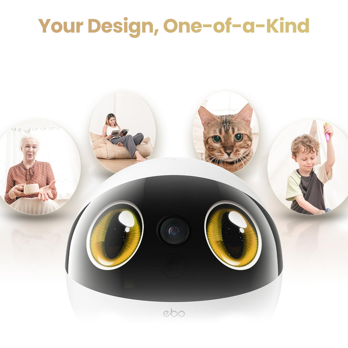 Enabot EBO Air 2S FamilyBot - Robot Intelligent Surveillance Camera, 2.5K Patrol AI Tracking, Pet Camera, Two-Way Audio, Auto Charging
