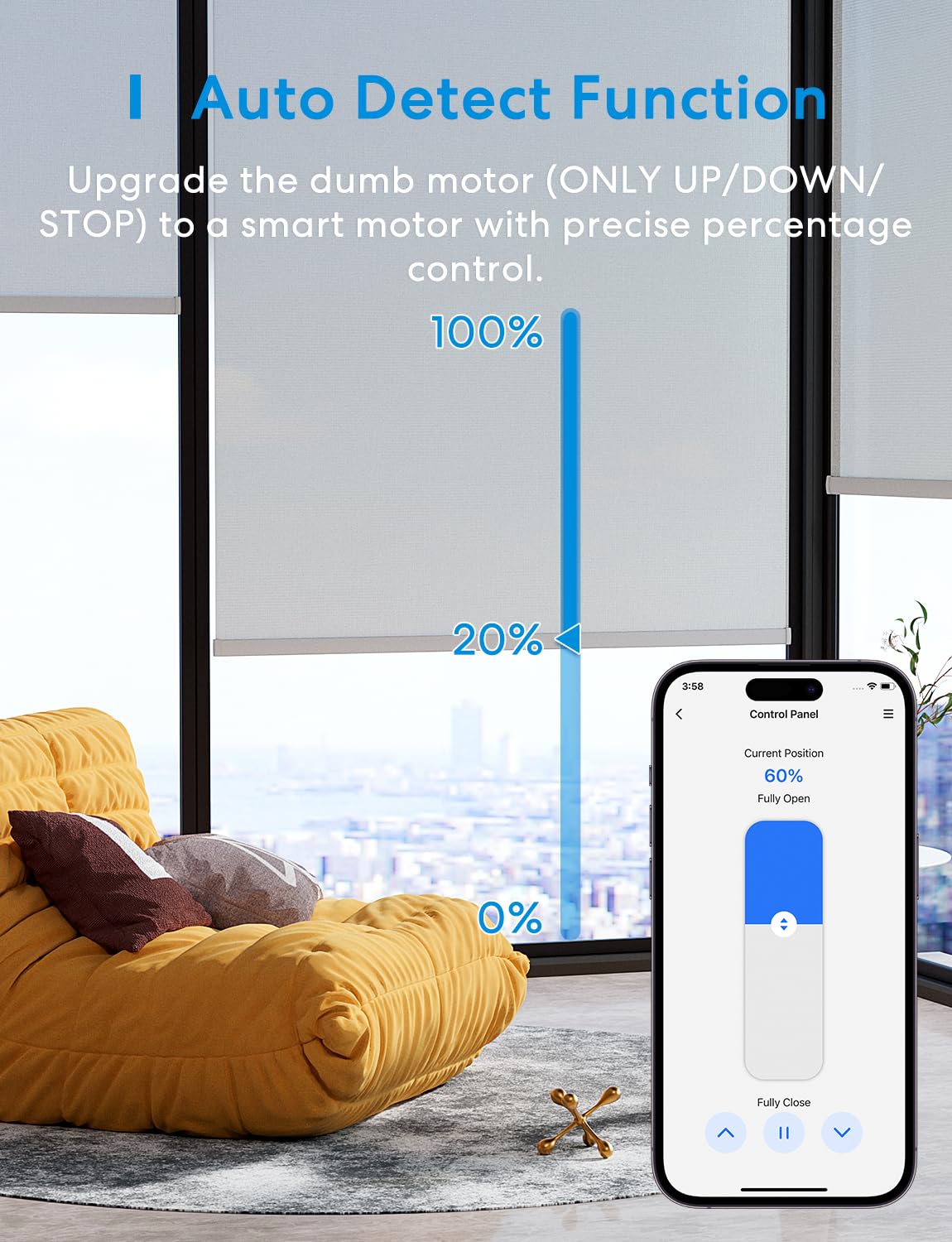 Meross Wi-Fi Shutter Switch - Smart LED Curtain Switch, Compatible with Alexa and Google Assistant, Percentage Control, 2.4GHz, 2 Pack (Requires Neutral Wire)