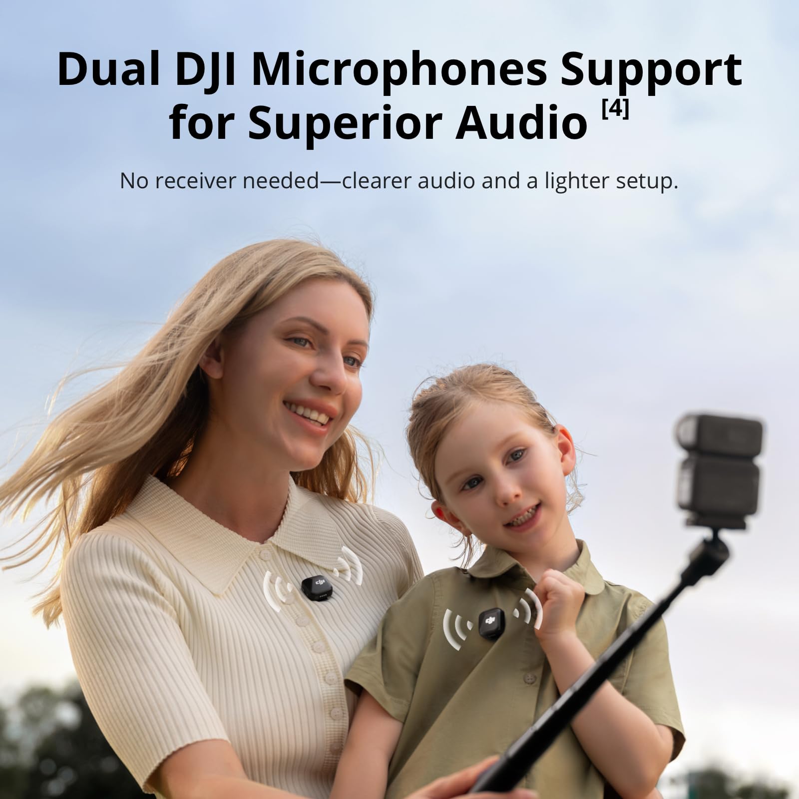 DJI كاميرا نانو ستاندرد كومبو من اوسمو (64GB)، كاميرا تسجيل فيديو صغيرة 4K/60fps مع مستشعر 1/1.3 انش، فيديو مجال رؤية عريض 143 درجة، تسجيل 200 دقيقة، كاميرا POV مغناطيسية 4K للرياضة، اصدار الامارات