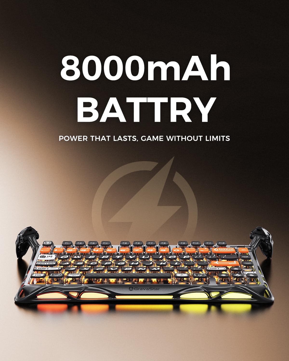 Gravastar Mercury K1 Pro Gaming Keyboard, Wireless, Aluminum Alloy, 75% Layout, Custom Mechanical Keyboard, Durable Design with Unique Aesthetics, Cyber Flyer
