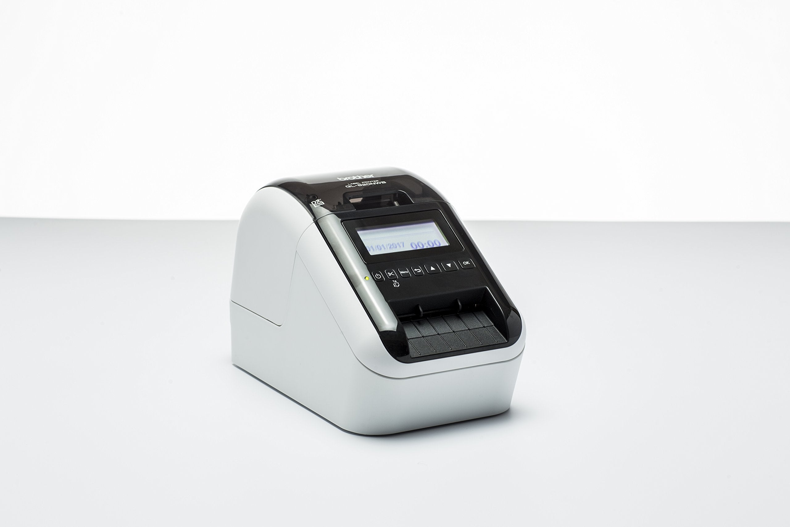 Brother QL-700 Label Maker, USB 2.0, Address Label Printer, Desktop, Up to 62mm Wide Labels, UK Plug, Black Print Only