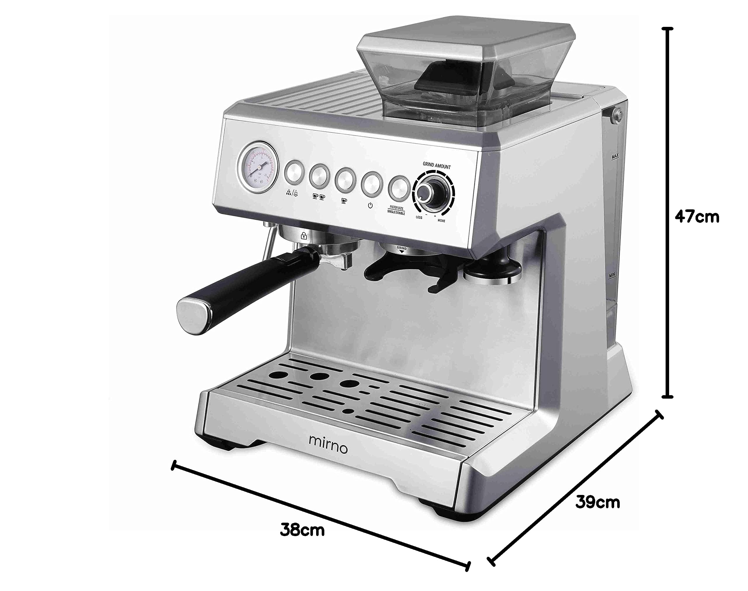 Mirno Espresso Coffee Machine Barista 20 Bar