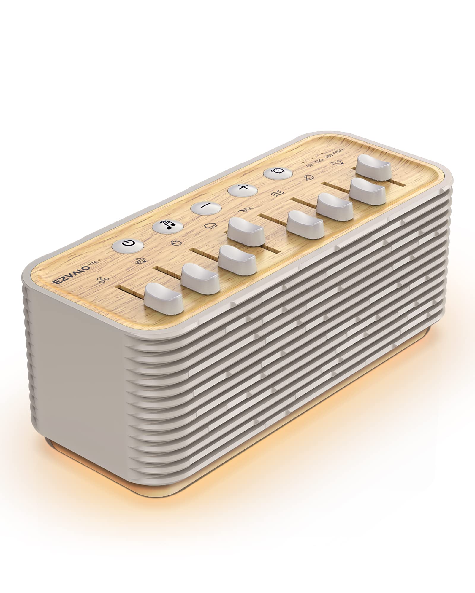 EZVALO Lite White Noise Machine, White Noise for Sleep, Portable Bluetooth Speaker with 255+ Mix Options, Night Light, Sleep Timer, Gift for Kids and Adults