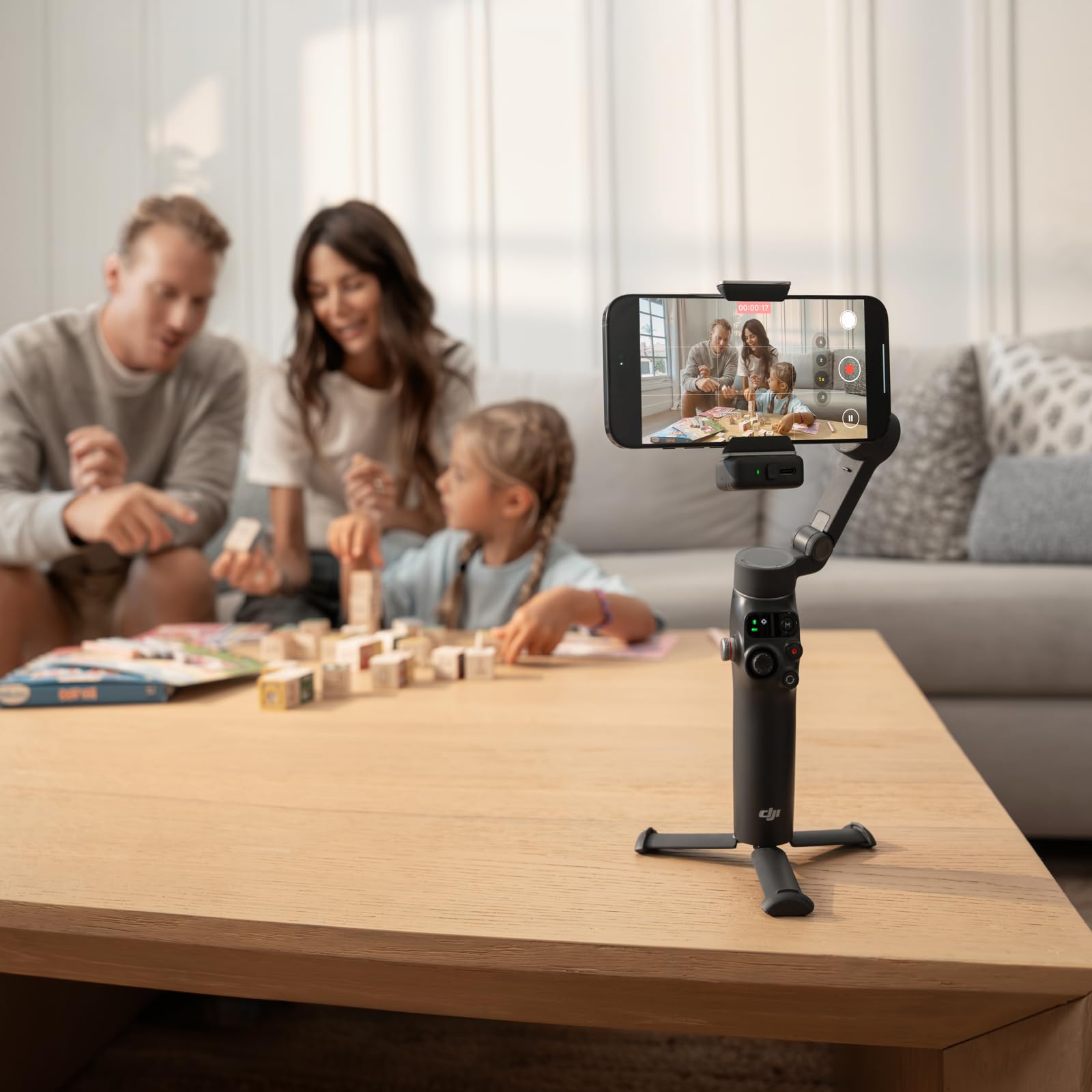 DJI Osmo Mobile 8 Smartphone Gimbal Stabilizer, Native Tracking with Sound and Light, 360° Rotation, Built-in Extension Rod and Tripod, 10-Hour Battery, Strong 3-Axis Stabilization