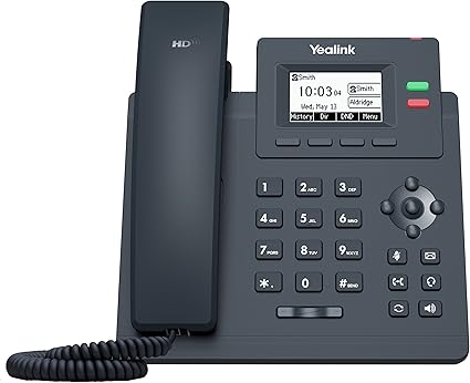 Yealink T31G IP Phone, 2 VoIP Accounts. 2.3-Inch Graphical Display. Dual-Port Gigabit Ethernet, 802.3af PoE, Power Adapter Not Included (SIP-T31G)