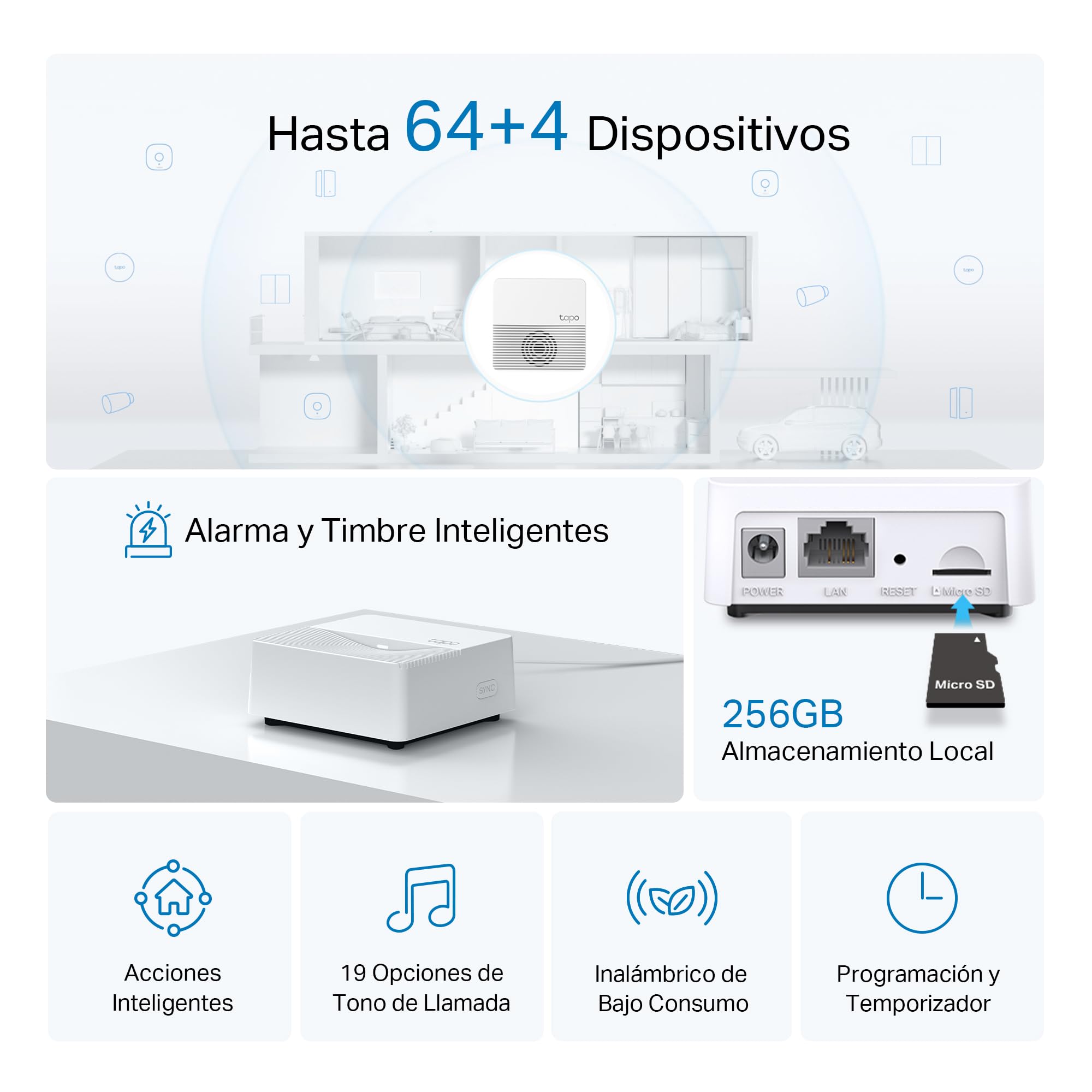TP-Link Tapo H200 Smart IoT Hub, Up to 64 Switches and Sensors or Buttons + 4 Battery Cameras or Doorbells, Not Compatible with Tapo Camera Models with Power Cable, Kasa KE100 Thermostat