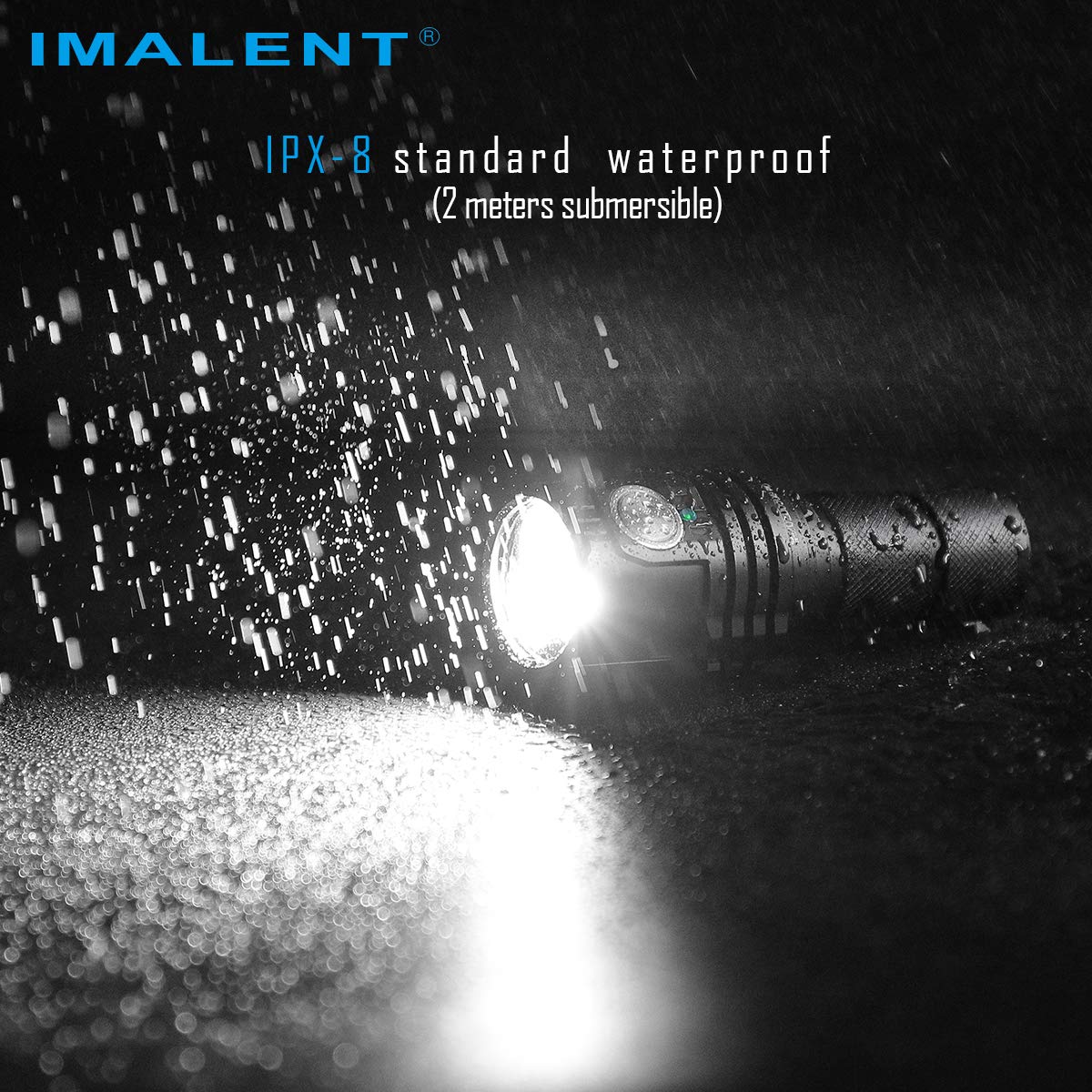 IMALENT MS03W EDC Flashlight 13000 Lumens Super Bright Torch, with 3 Pcs CREE XHP70 2nd LEDs, LED Flashlight for Searching and Fishing (Warm White Light)