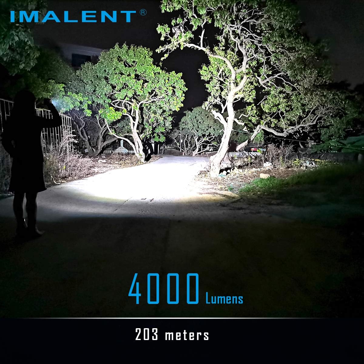 ايمالينت مصباح يدوي للجيب LD70، مصباح يدوي قوي ساطع 4000 لومن مع كري XHP70.2 LED، مصباح يدوي قابل لاعادة الشحن للتخييم والمشي لمسافات طويلة (اخضر)