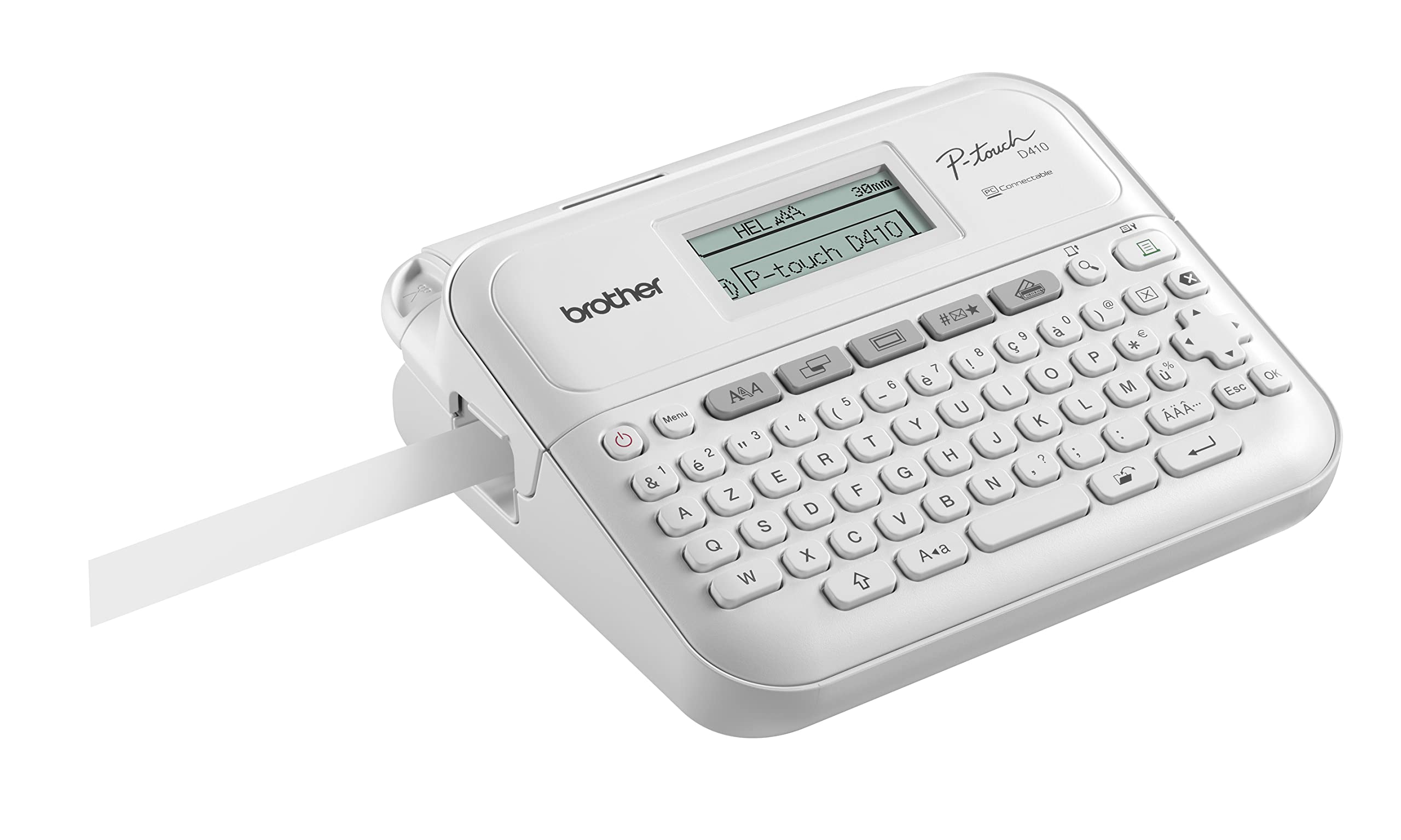 بروذر بي تاتش PT-D410VP | صانع ملصقات للمكتب والمنزل | مع حقيبة حمل متضمنة | لاشرطة تي زد اي بعرض 3.5 الى 18 ملم | حتى 20 ملم/ثانية