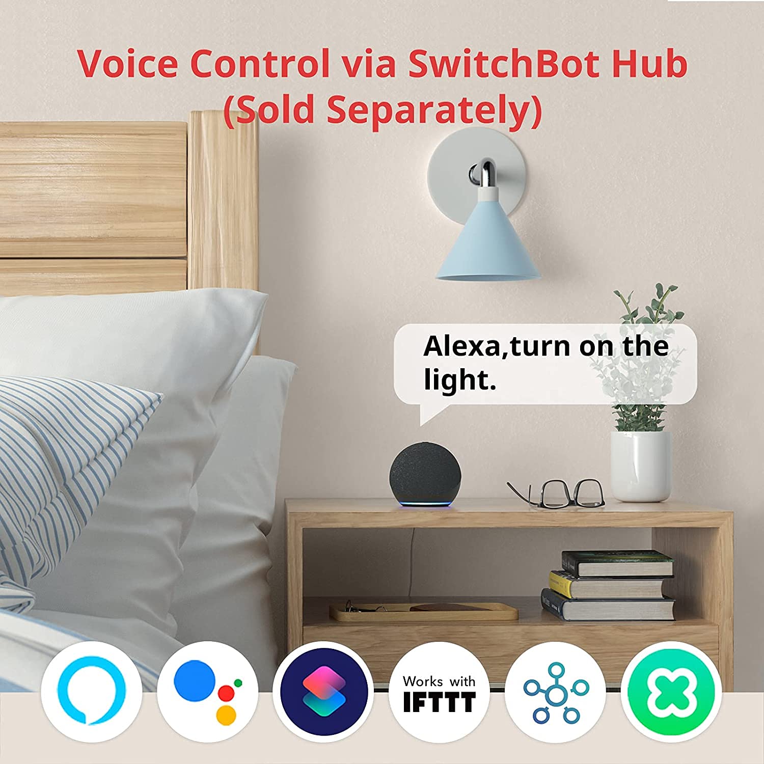 سويتش بوت، جهاز تحكم بالصوت او التطبيق - اسود، SWITCHBOT-S1