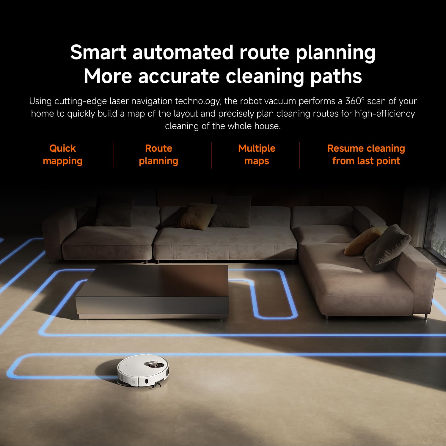 XIAOMI Robot Vacuum 5 Pro Robot Vacuum Cleaner with Mop Function, 20,000 Pa, Extendable Mop & Side Brush, Self-Cleaning All-in-One Base Station, AI Navigation, App & Voice Control
