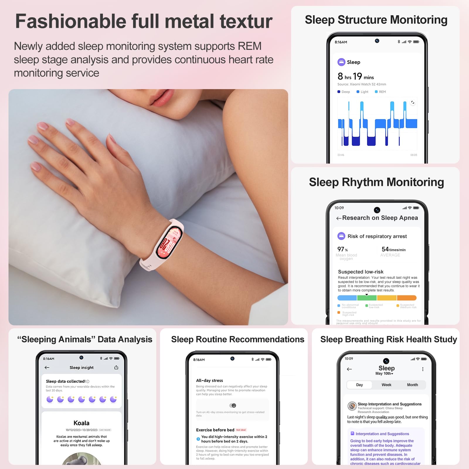 Xiaomi Smart Band 10-1.72 AMOLED Display with 1500 Nits, Sleep and Heart Rate Monitor, 5ATM Waterproof, 21 Days Battery Life, 60 Hz Refresh Frequency, 150+ Modes