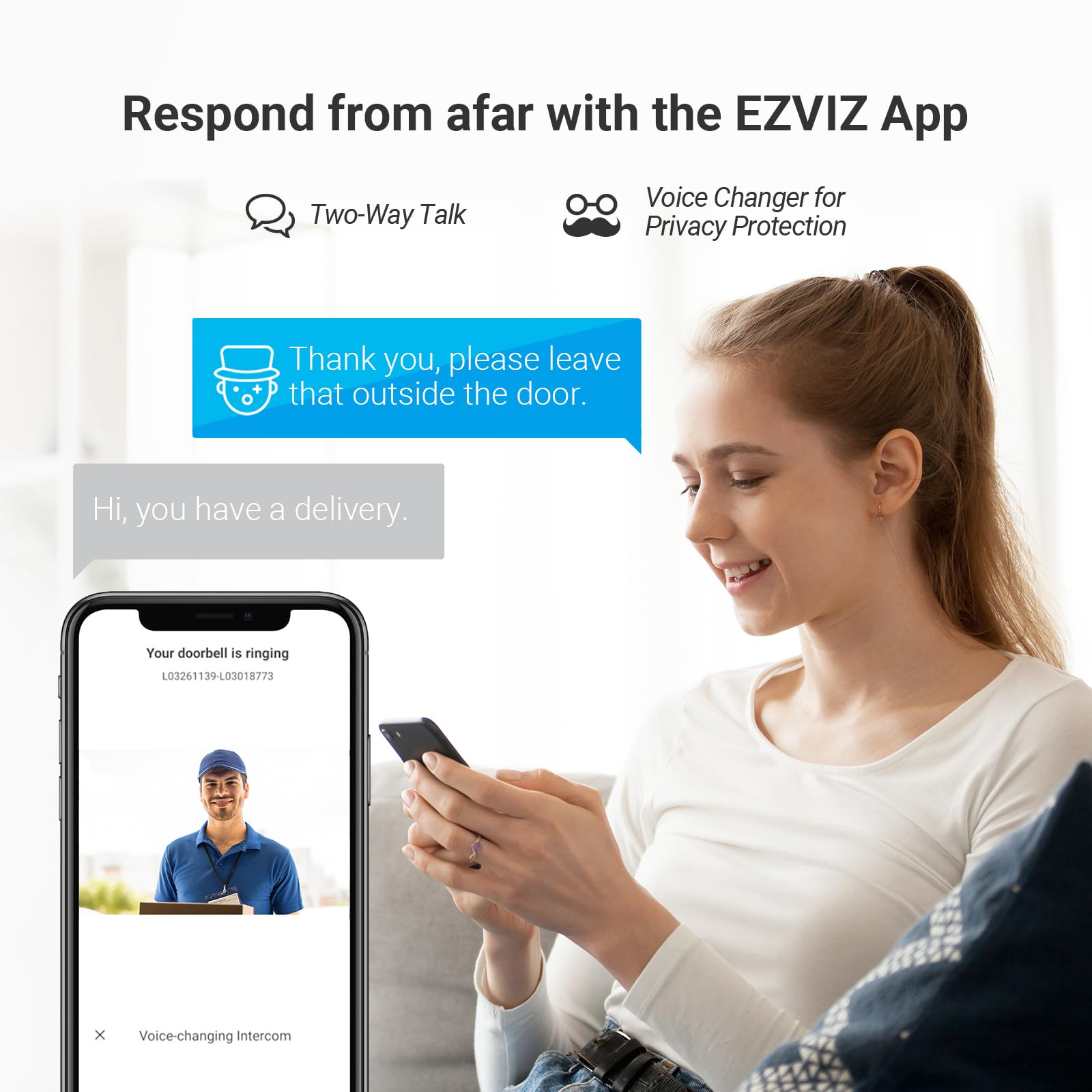 EZVIZ Battery Video Door Intercom with Solar Panel, 2K Intercom with Camera, 7 Inch Colour Touch Screen and 2-Way Audio, Dual Band, Door Intercom Supports Password, Halow Connection, EP7