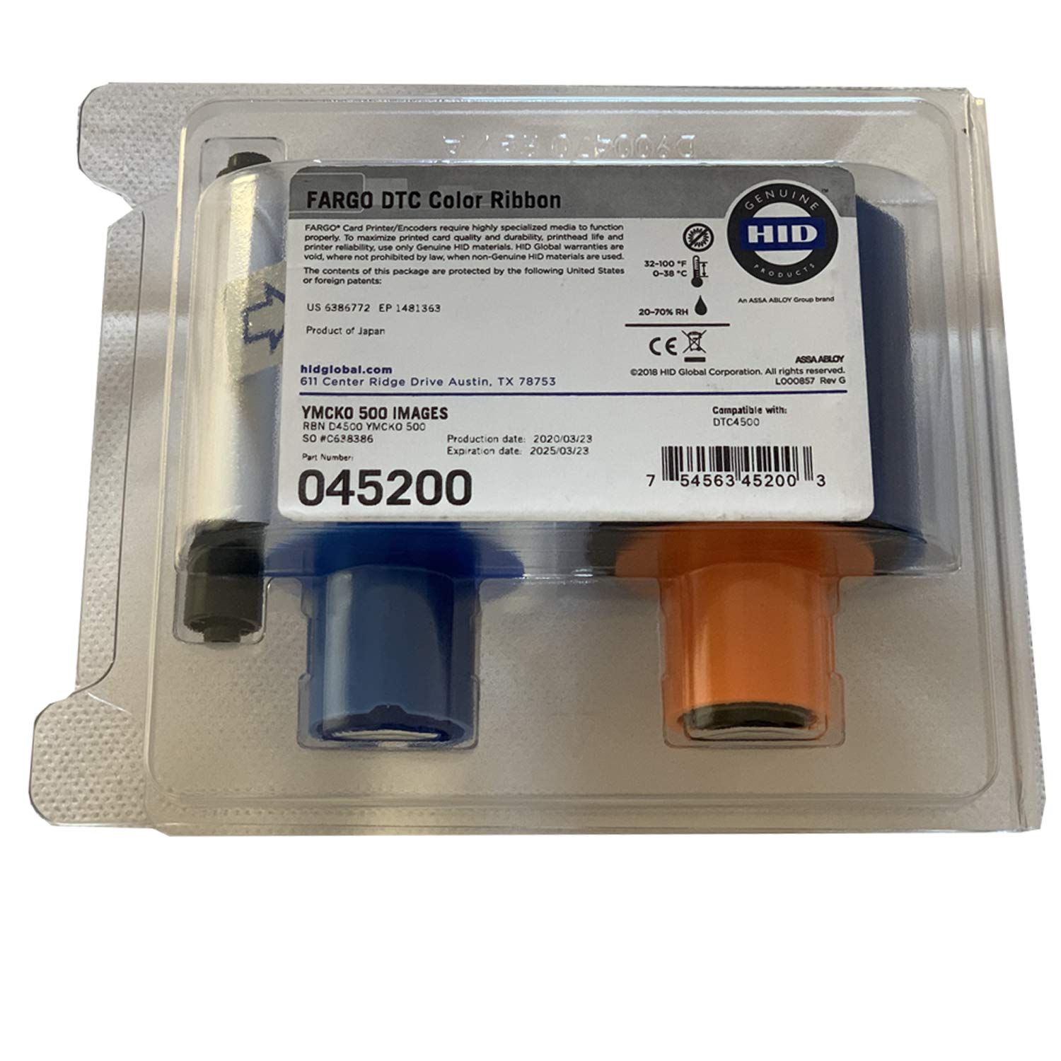 The Nekid Cow 45200 Fargo 45200 YMCKO Full Color Ribbon for DTC4500 Series ID 45200