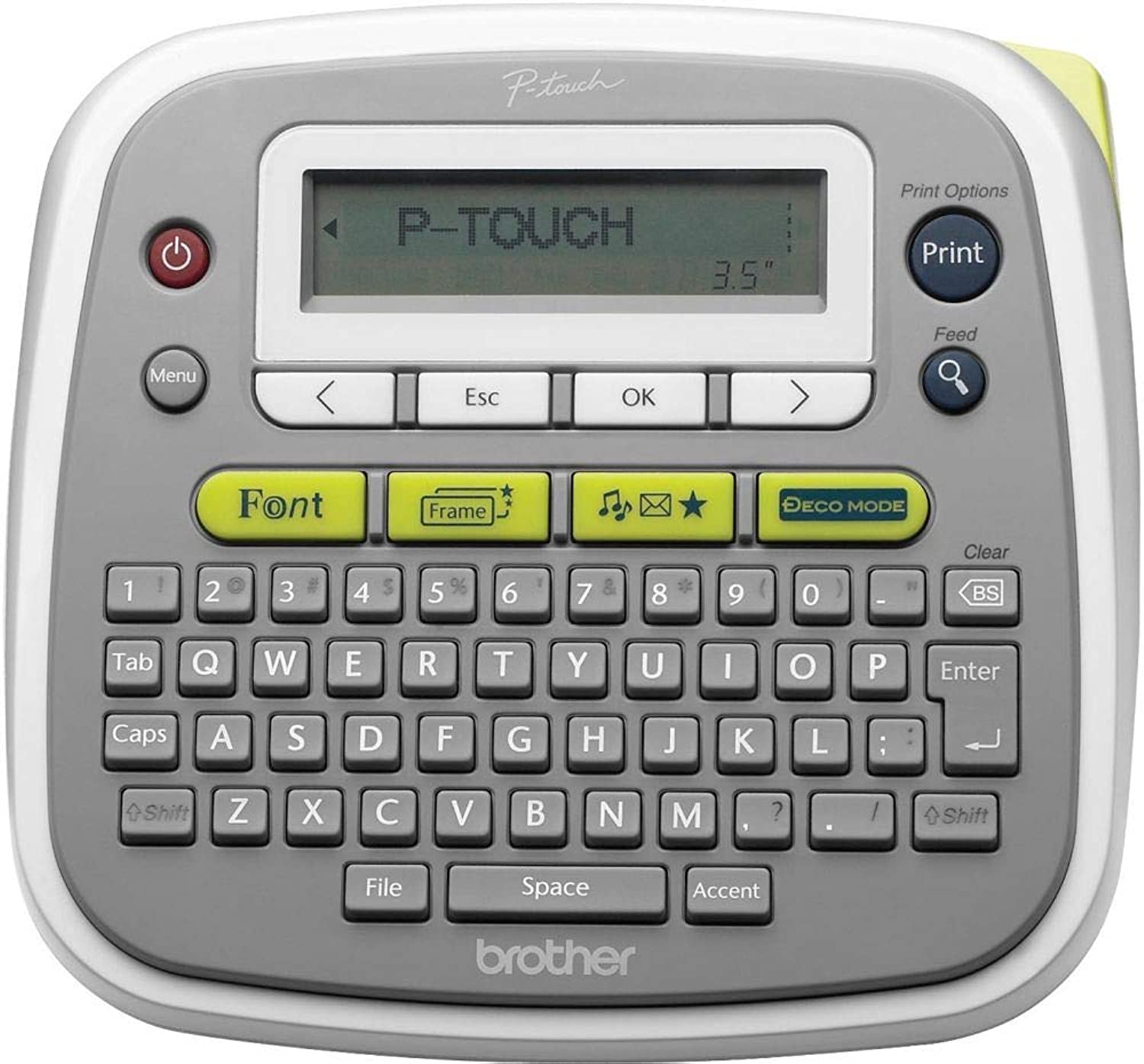 Brother PT-D200AR Label Printer, Portable Maker, English, Arabic & Farsi Keyboard, Up to 12mm