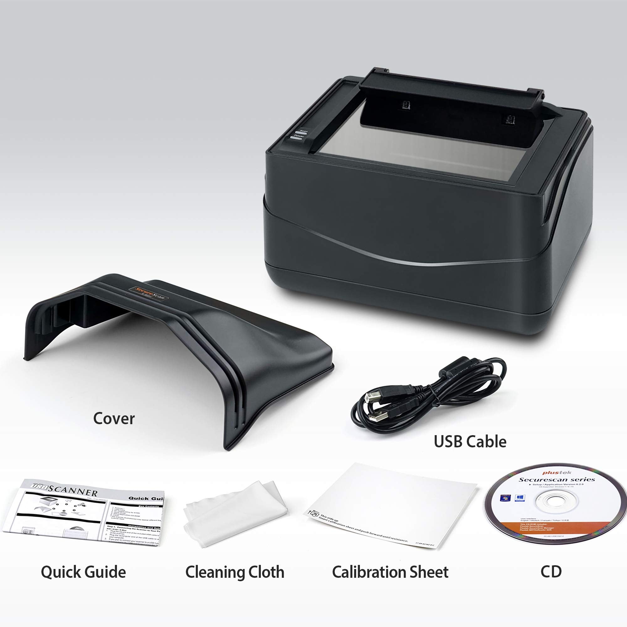 Plustek X Mini Passport Scanner, Compatible with ICAO Doc 9303 Standard with Fast Recognition Speed Scanner Reader