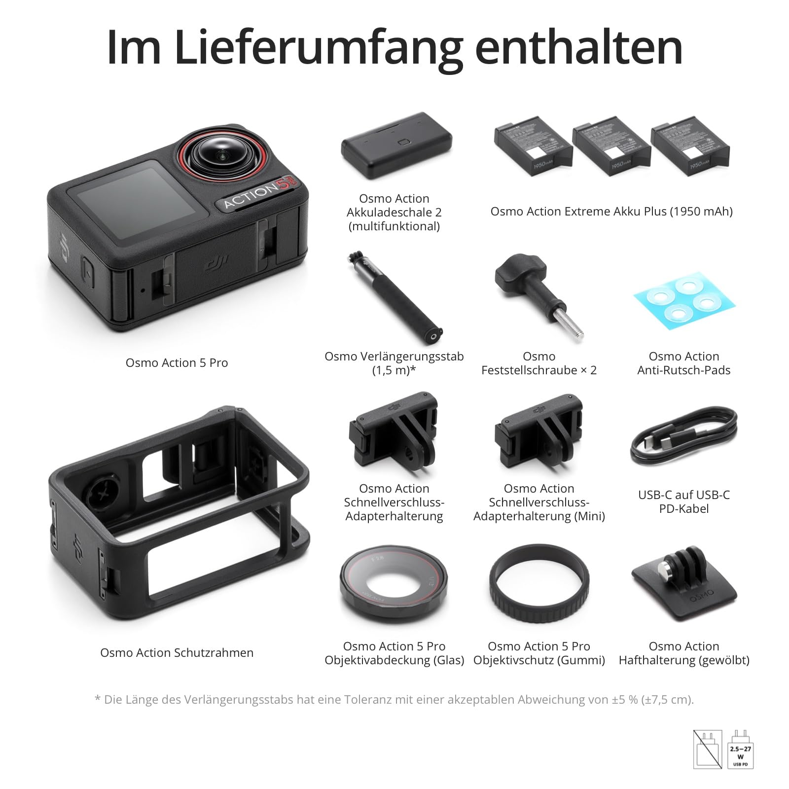DJI كاميرا اكشن 4 ادفنتشر كومبو من اوسمو - كاميرا مقاومة للماء بدقة 4K/120fps مع مستشعر 1/1.3 انش، أداء ملون 10 بت ودي لوج، مجال رؤية عريض 155 درجة، 3 بطاريات اضافية، اصدار الامارات العربية المتحدة مع